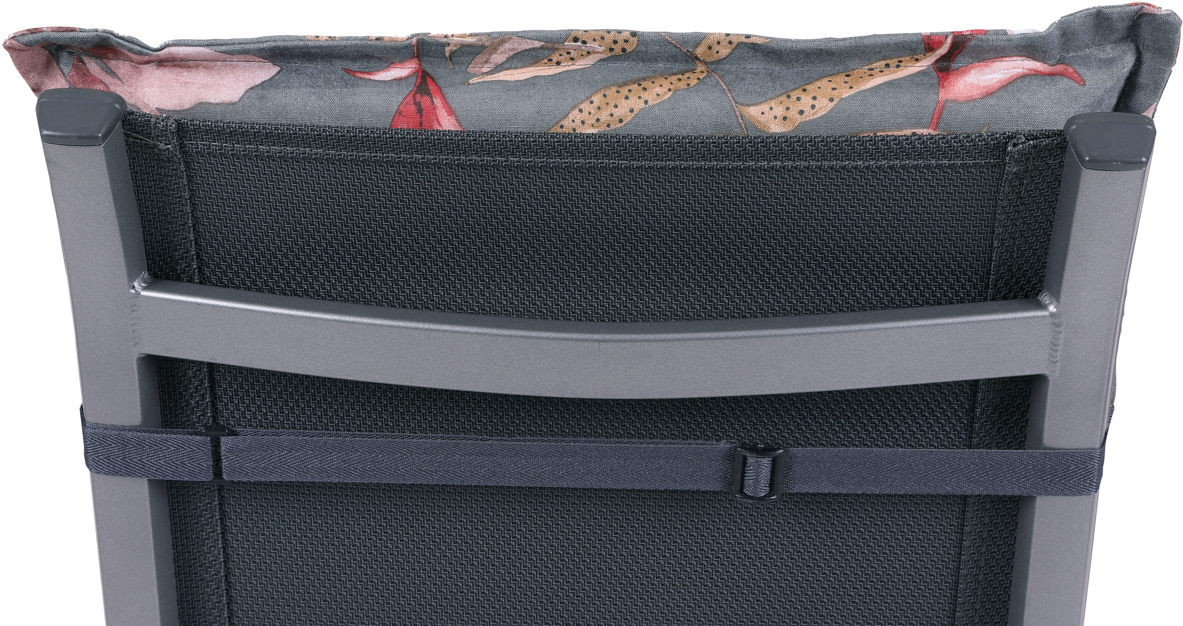 GO-DE Liegenauflage Blätter / Beeren anthrazit - Maße BxLxH ca.: 60 cm x 190 cm x 7 cm