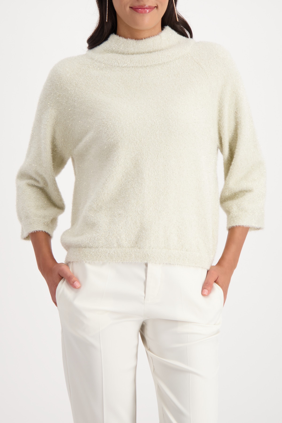 Monari Stehkragenpullover »Pullover Lurex«