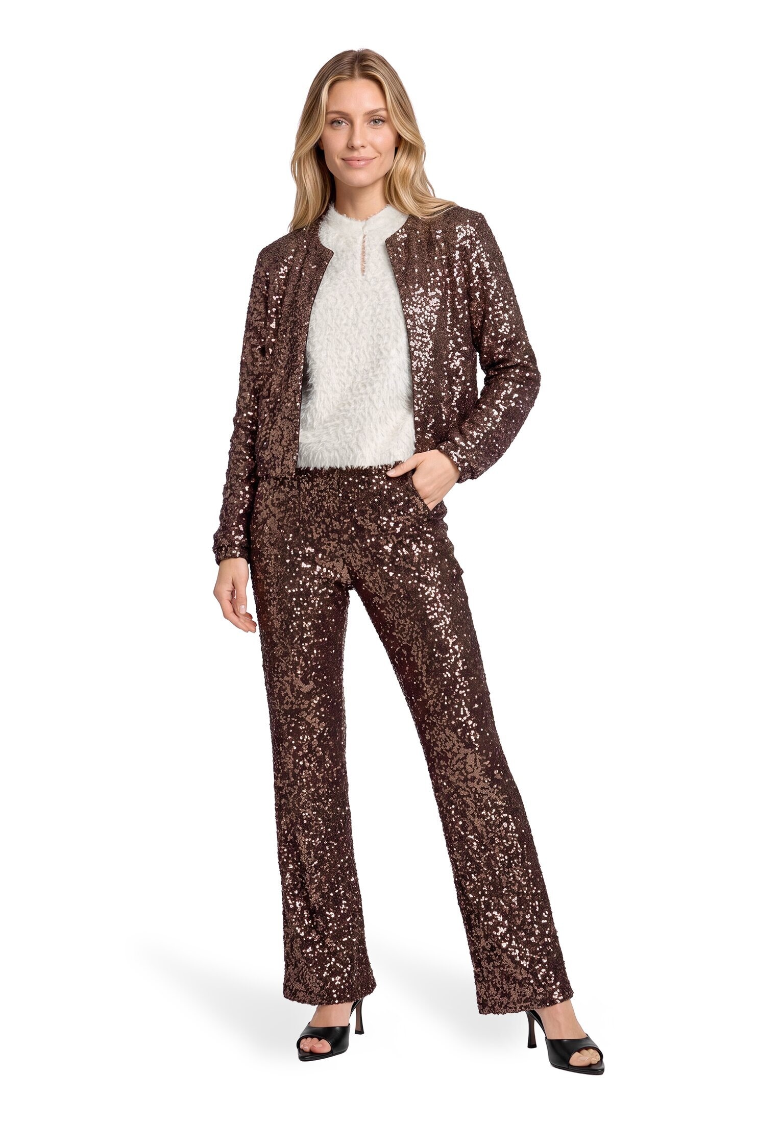 Betty&Co Jackenblazer »Blouson mit Pailletten«
