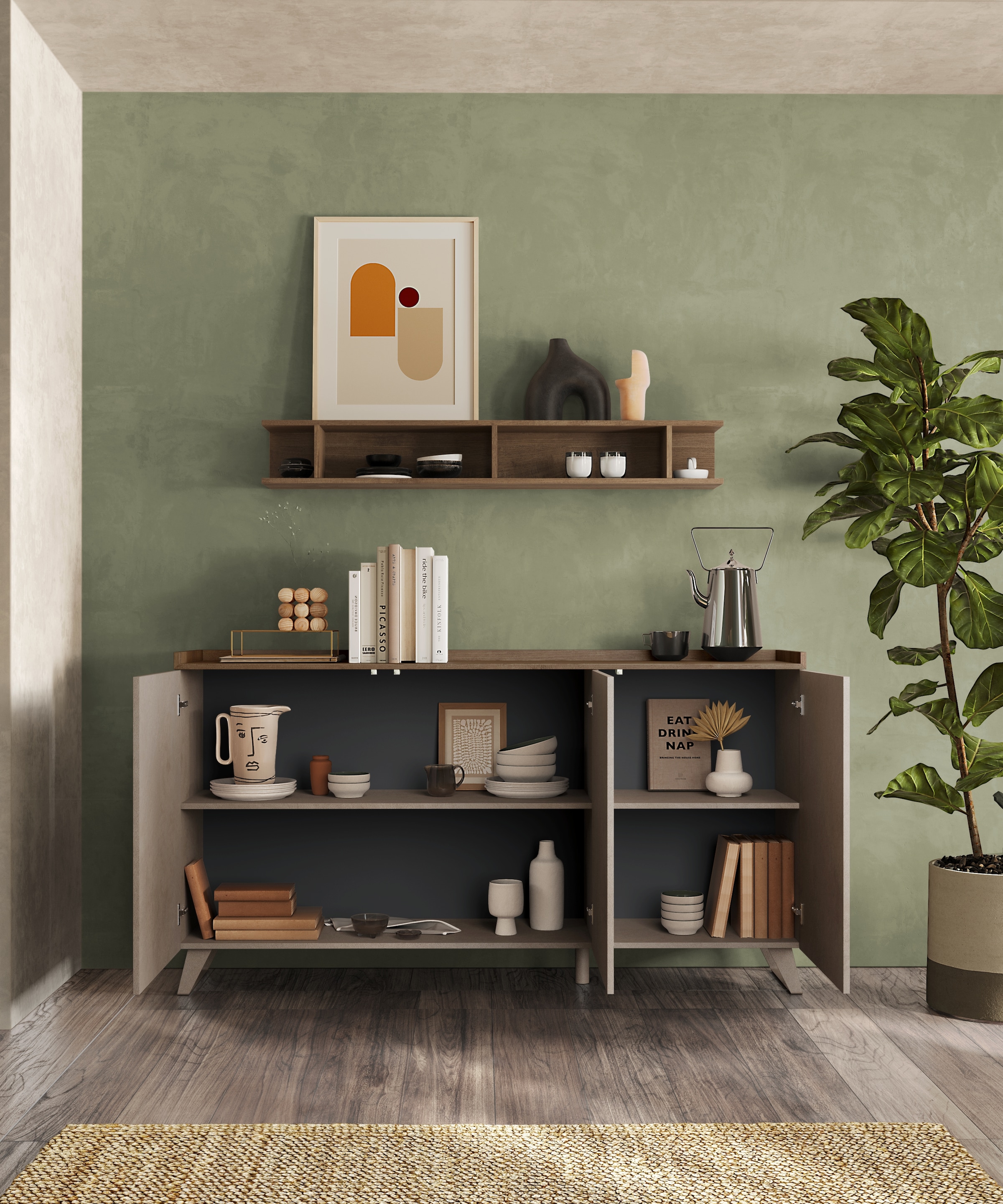 Home affaire Wandregal »Infinity« Breite 138 cm, senkrecht oder waagerecht zu hängen