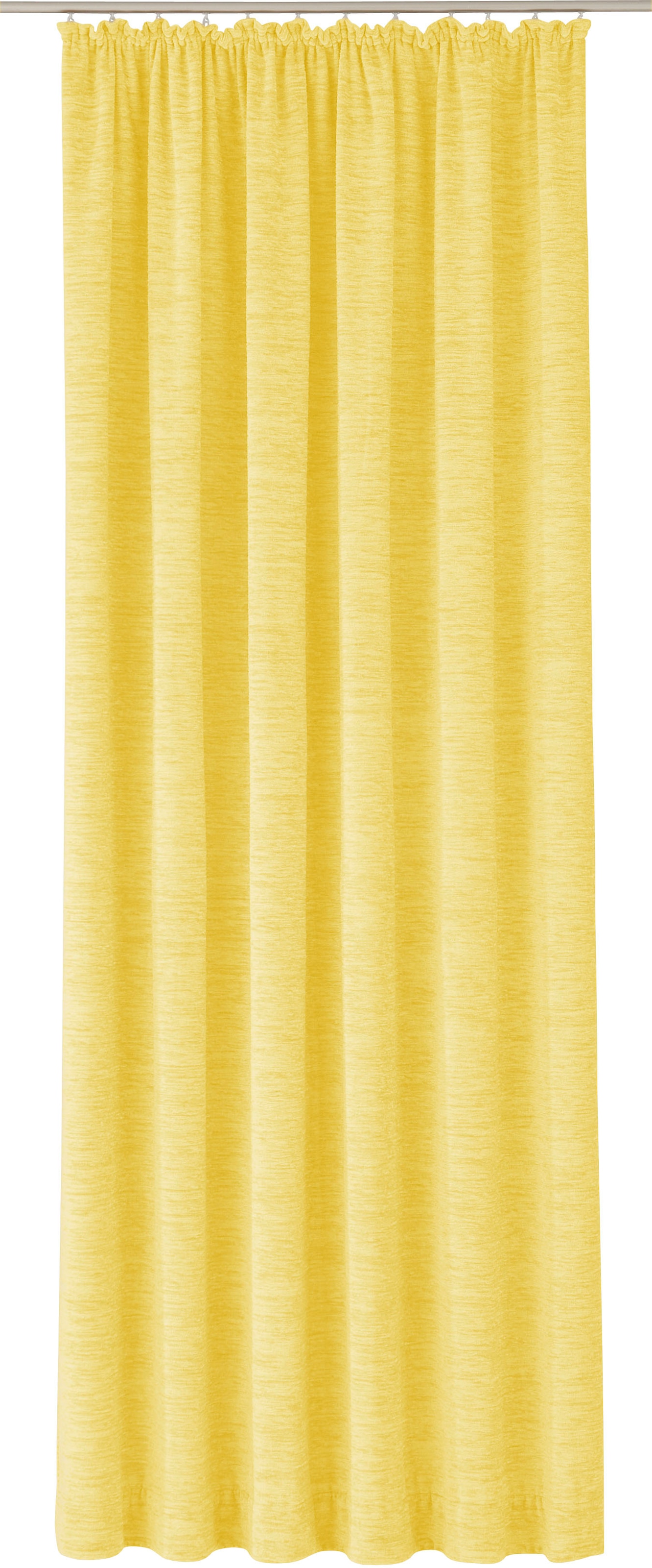 Wirth, Vorhang »Trondheim B« Kräuselband 1 Stk. tlg. nach Maß, gelb, Chenille, Polyacryl, 185 cm