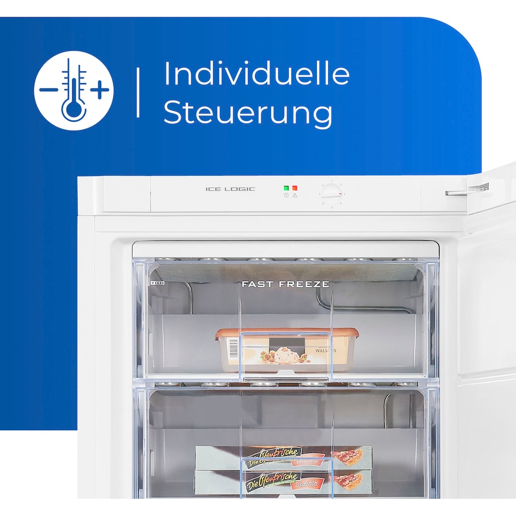 exquisit Gefrierschrank »GS22-H-280E weiss«, 145 cm hoch, 60 cm breit