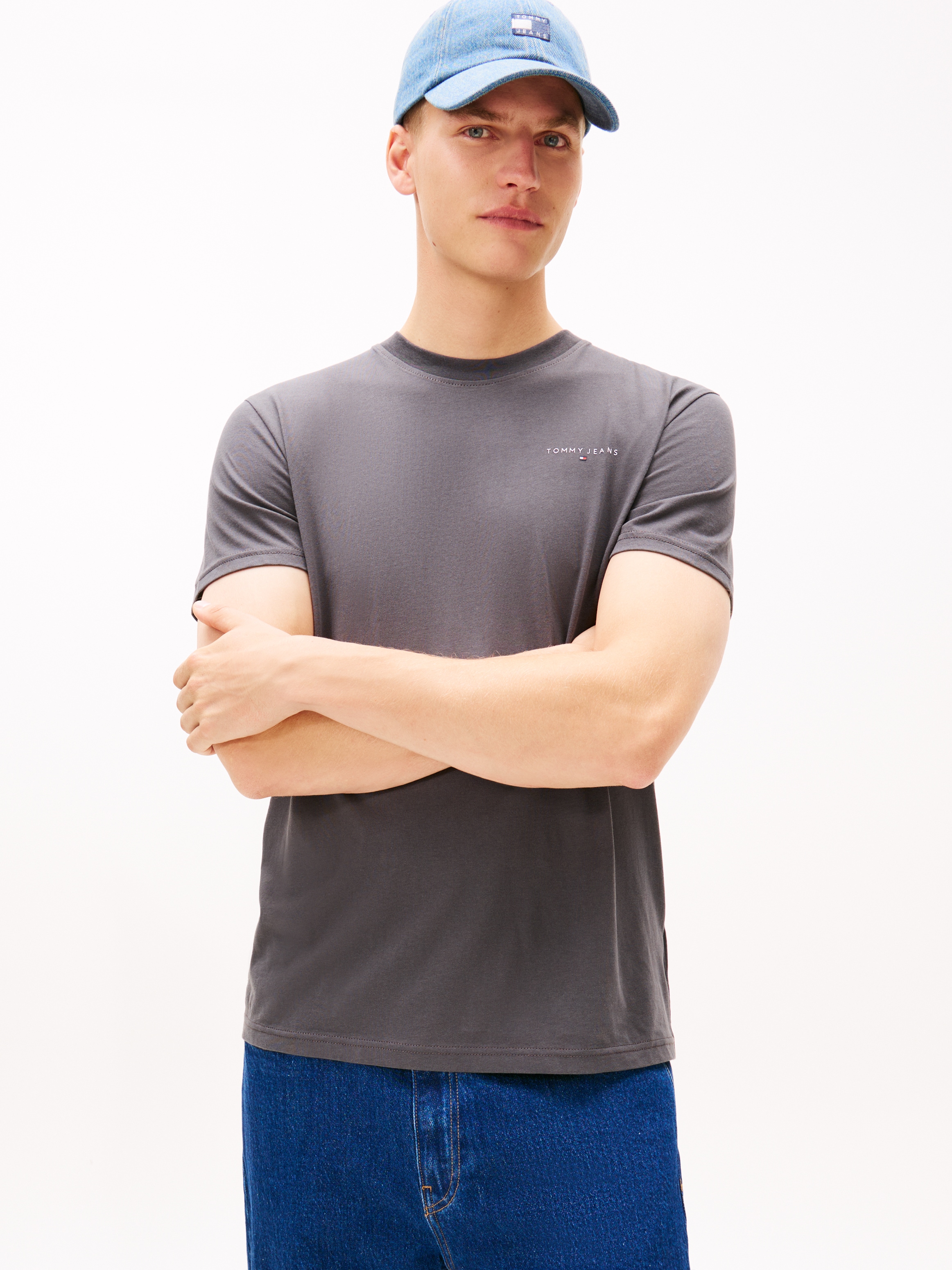 Tommy Jeans T-Shirt »TJM SLIM FIT LINEAR 2PACK« Packung, 2 Stk. Rundhals, Jersey