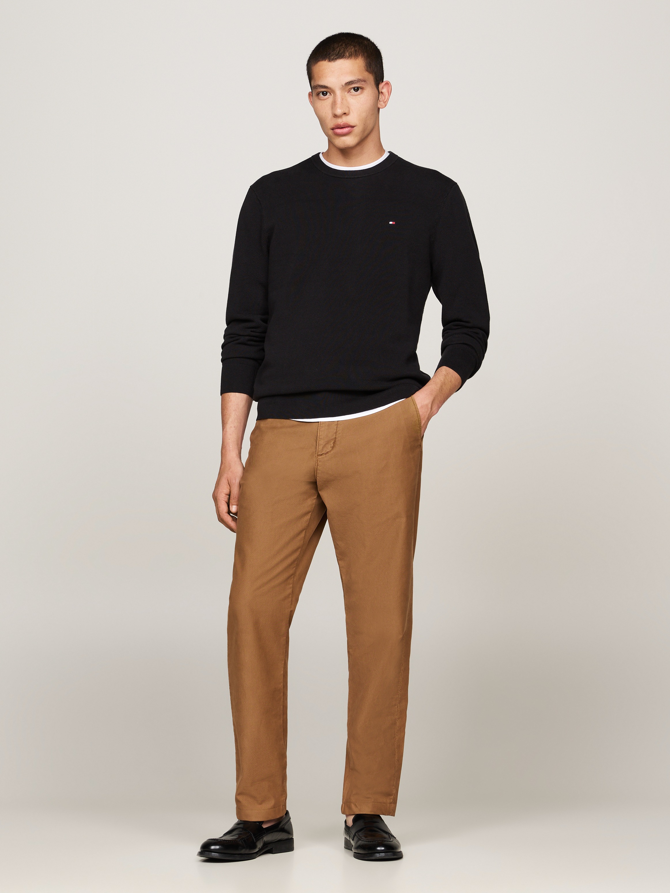 Tommy Hilfiger Rundhalspullover »ESSENTIAL STRUCTURE CREW NECK«, mit feiner Struktur