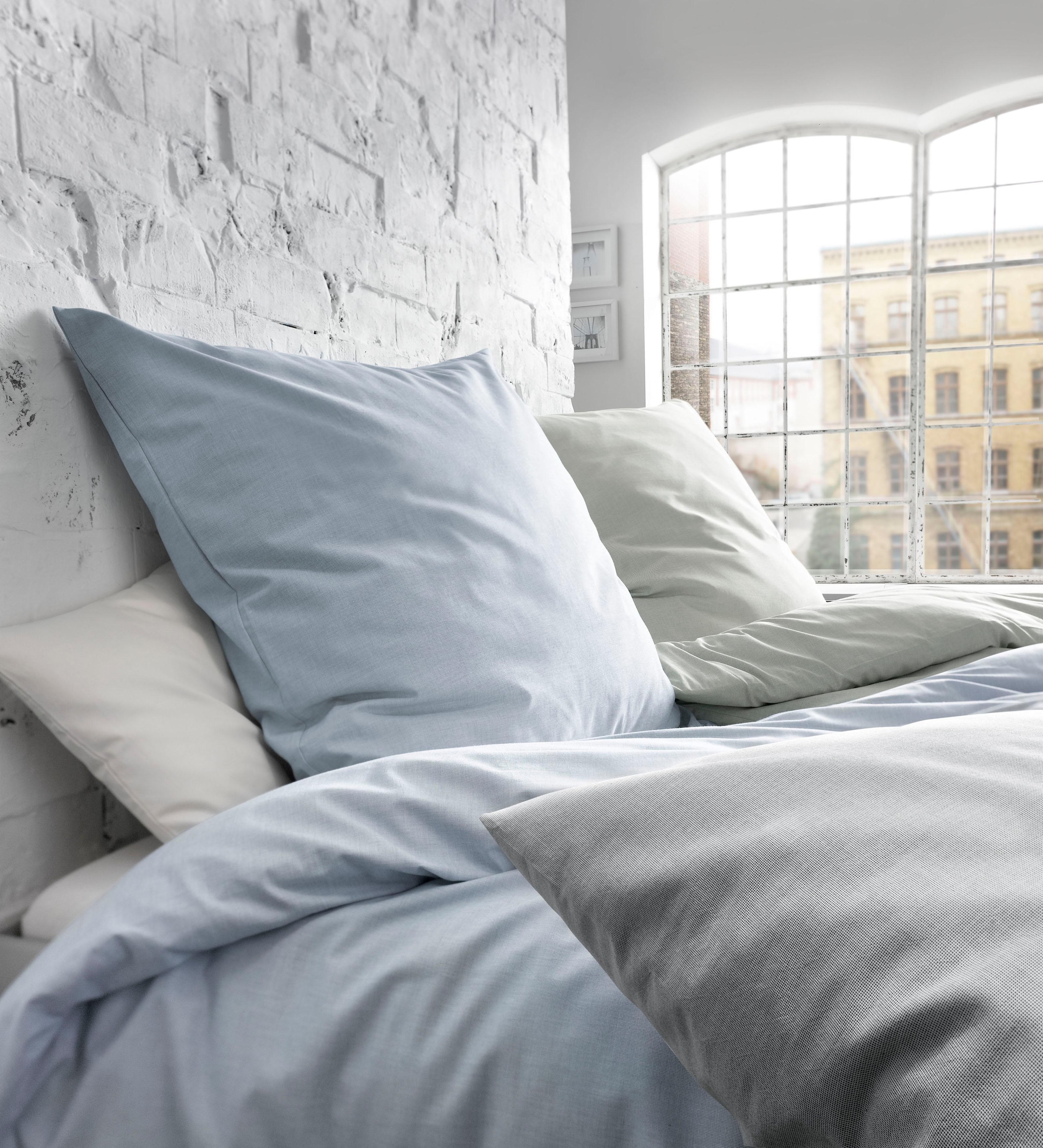 fleuresse Bettwäsche »Porto« 2 Stk. 100% Baumwolle, in Gr. 135x200, 155x220, 200x200cm, Reißverschluss