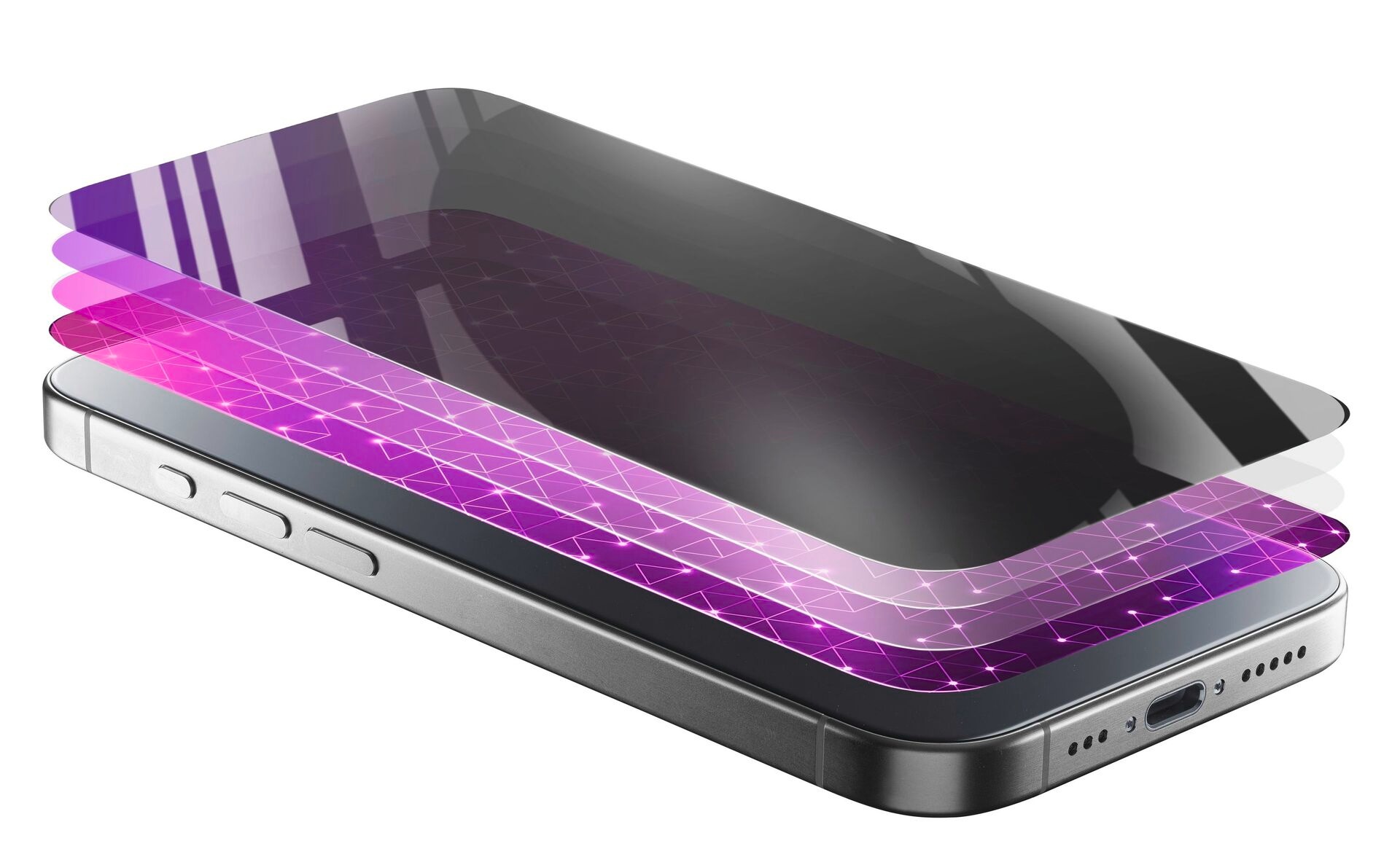 Cellularline Displayschutzglas »Privacy Xtreme Glass für Apple iPhone 16e«, für Apple iPhone 16e, Displayschutzfolie, Schutzfolie, Blickschutz, kratz- & stoßfest