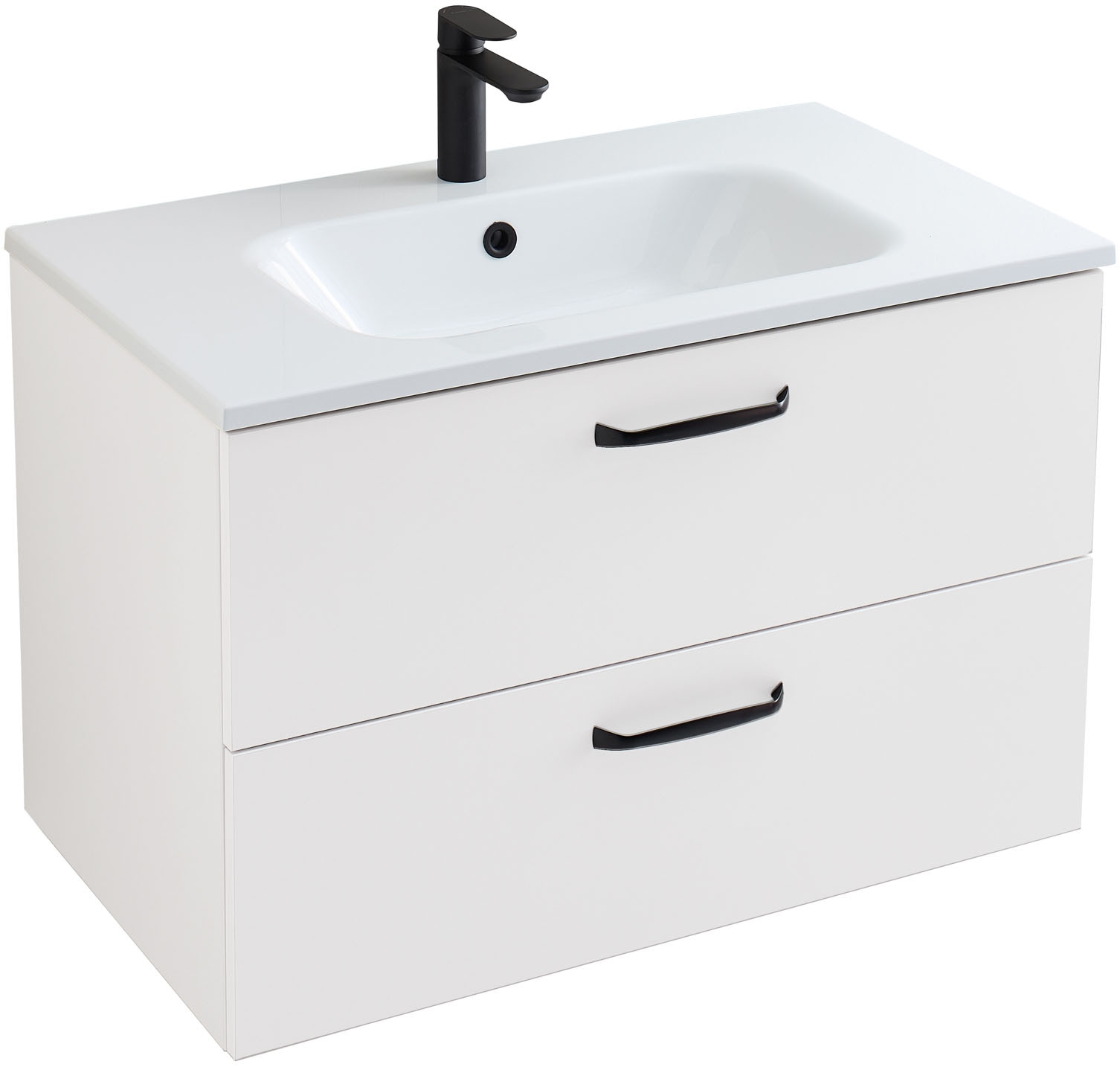 Saphir Badmöbel-Set »Quickset 500, Waschtischunterschrank mit Mineralmarmorwaschtisch« 2 Stk. tlg.