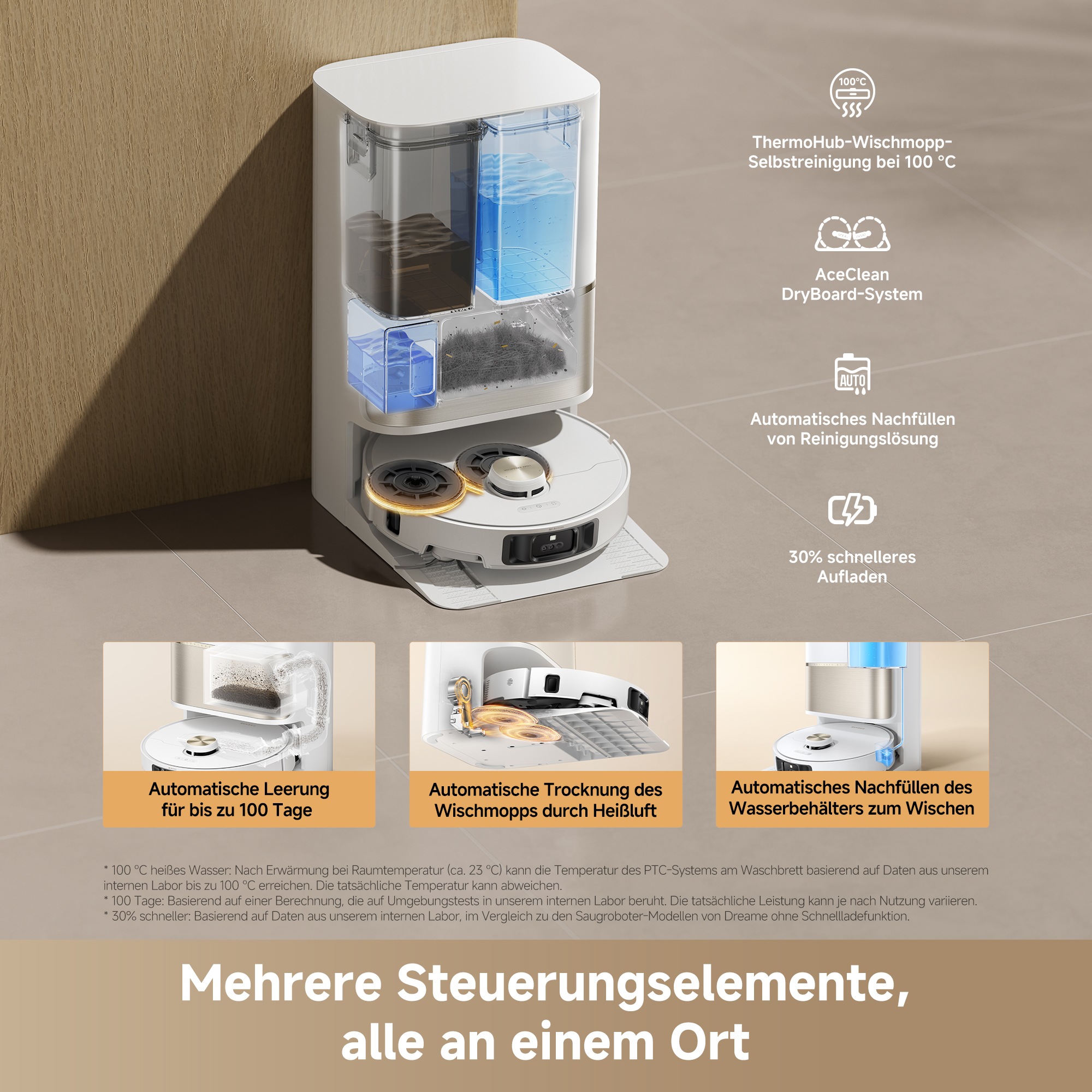 Dreame Saugroboter »L50s Pro Ultra« Basisstation, App-Steuerung