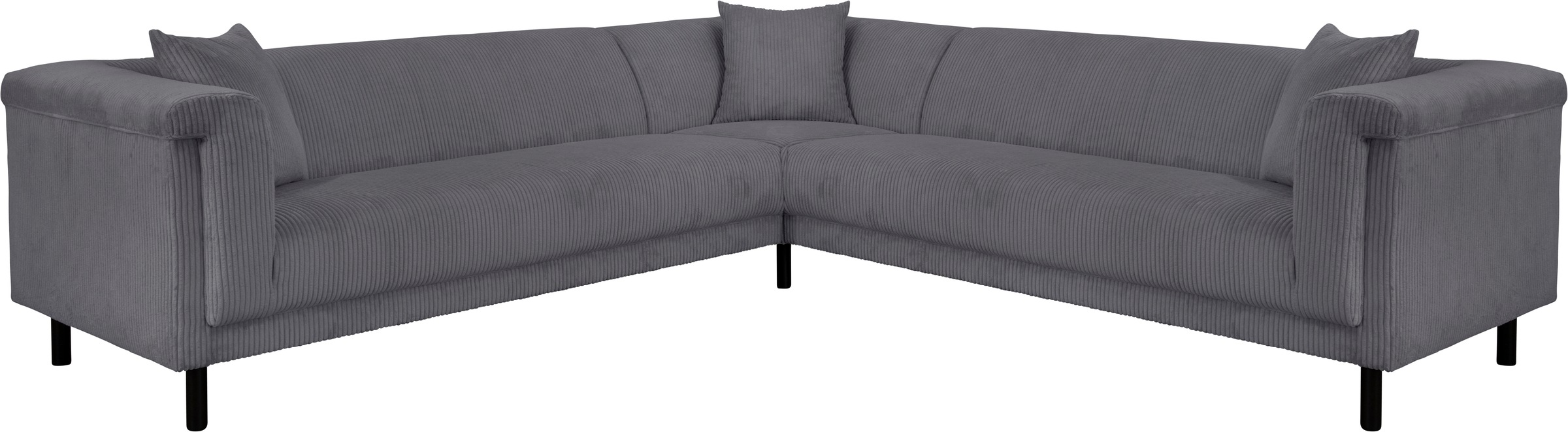 INOSIGN Ecksofa »AGNIA L-Form  B/T/H: 244/244/71 cm«, incl. Zierkissen, gleichschenklig, auch in Cord