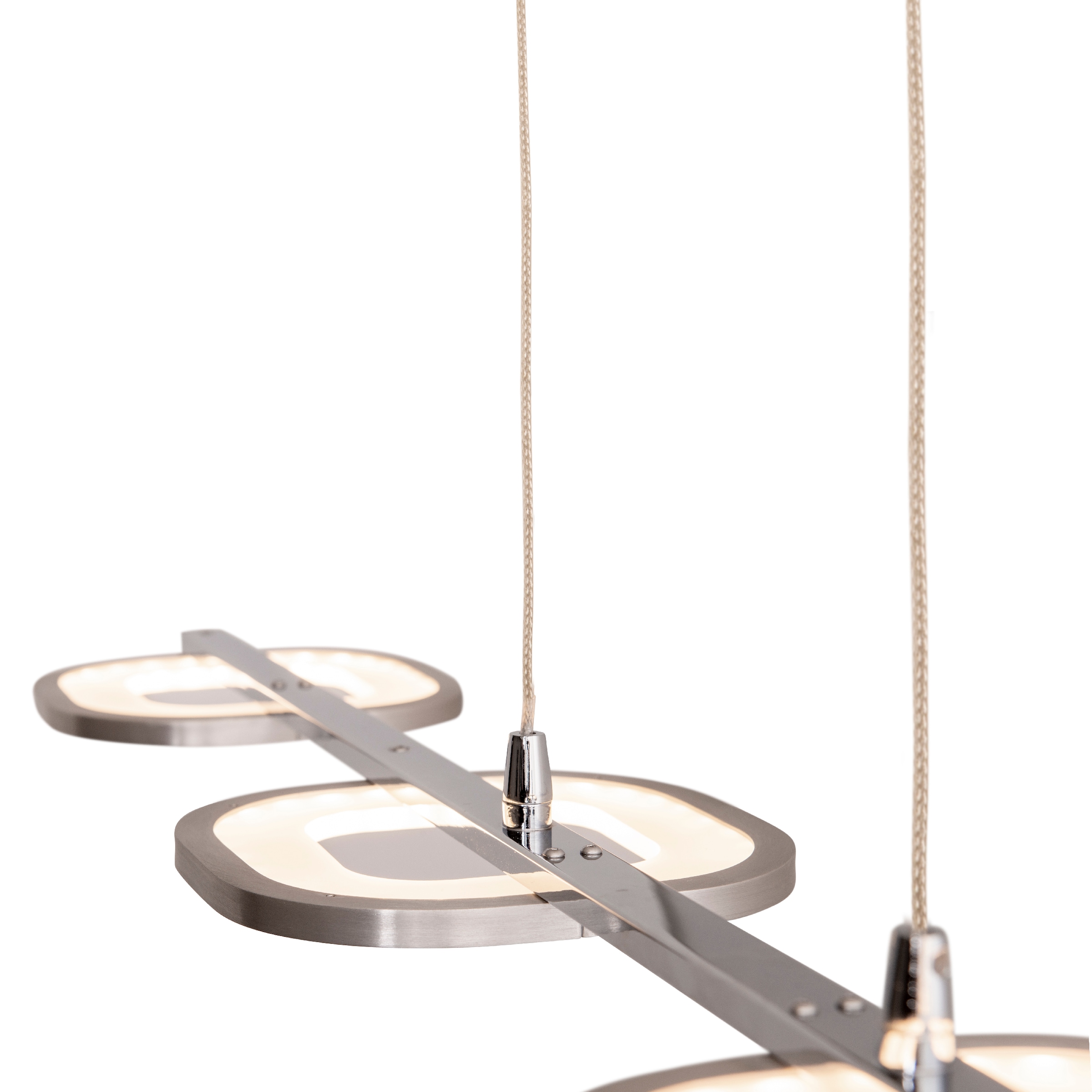 näve LED Pendelleuchte »Beam« LED-Modul 1 Stk. Warmweiß 4 Brennstellen, Höhe 150cm, Länge 100cm, warmweißes Licht