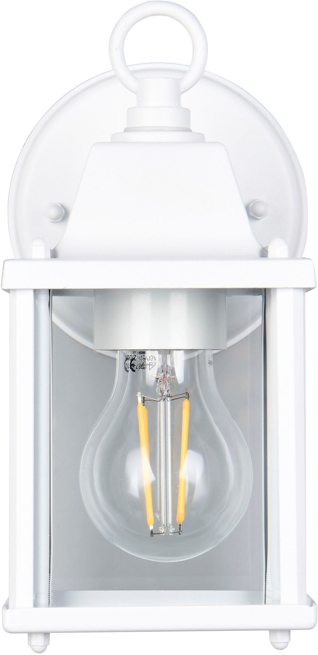 TRIO Leuchten Außen-Wandleuchte »MIRANDE, Hauswand Leuchte Laterne mit Glasschirm, exkl 1x E27 max 40W« E27 1 Stk. warmweiß - kaltweiß IP23, Outdoor Wandlampe für wechselbare Leuchtmittel Höhe 23cm