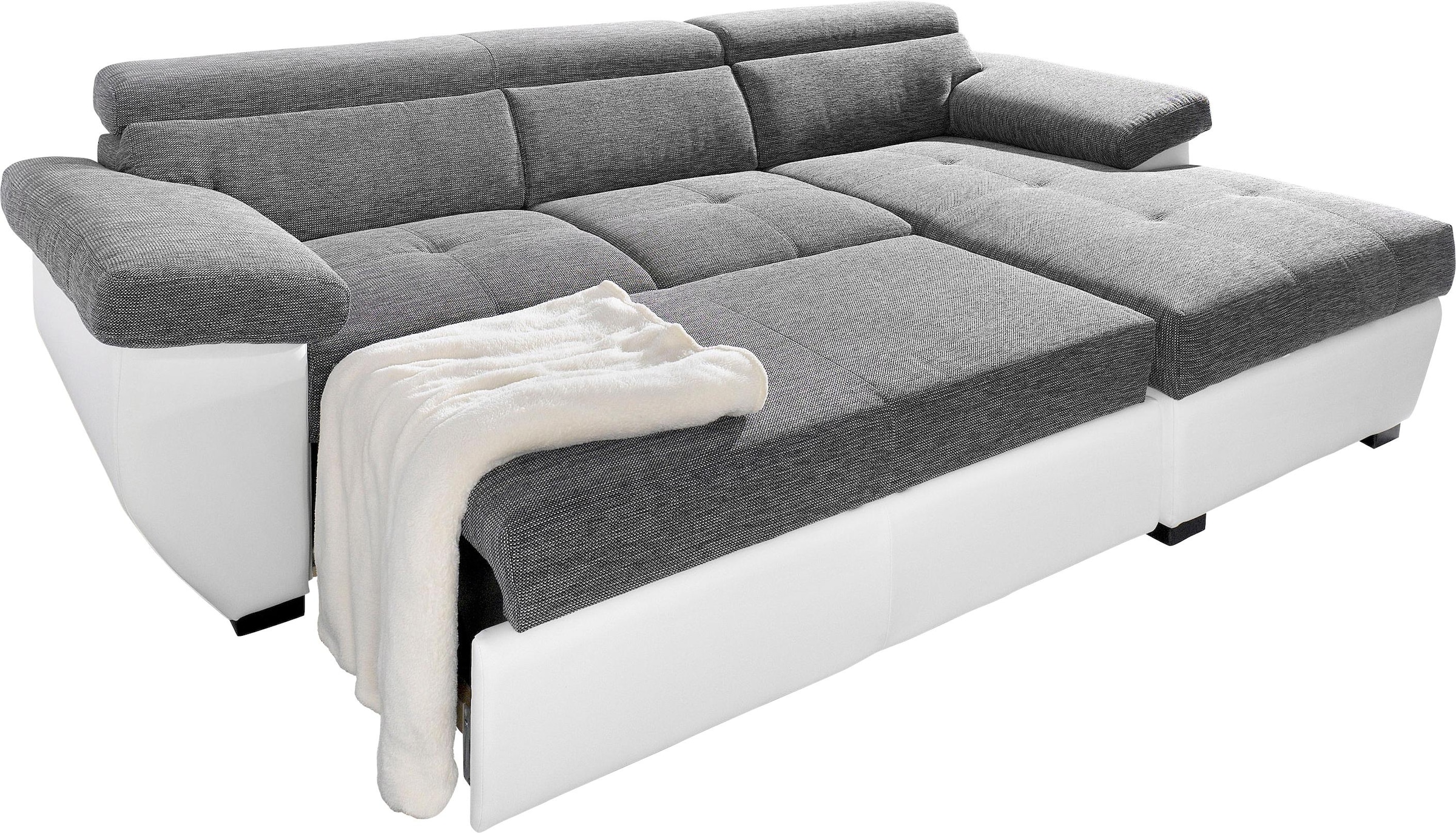 COTTA Ecksofa »Speedway L-Form«, mit Kopfteilverstellung, wahlweise mit Bettfunktion & Bettkasten