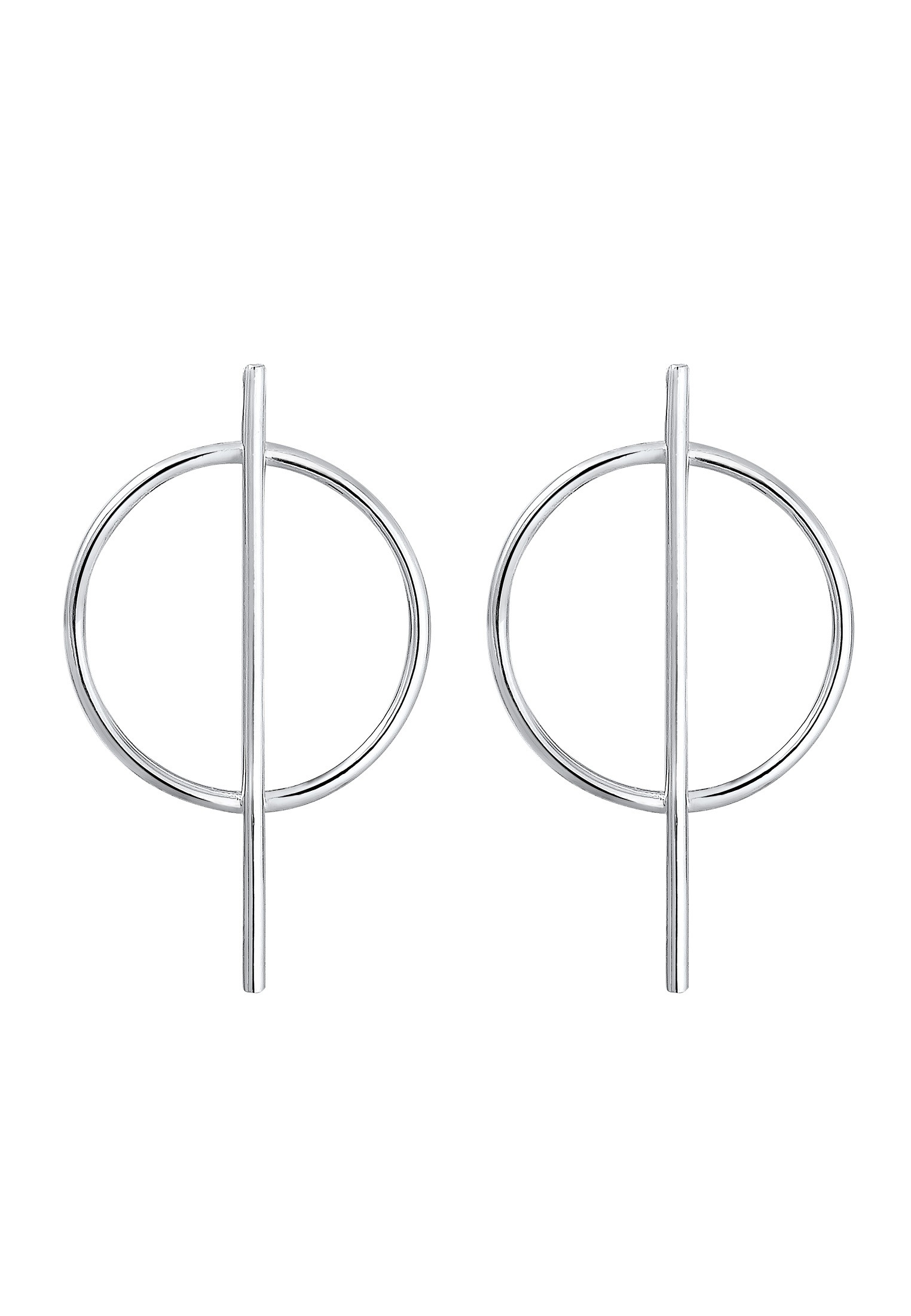 Elli Paar Ohrstecker »Ohrringe Ohrstecker Rund Bicolor 925 Sterling Silber vergoldet«