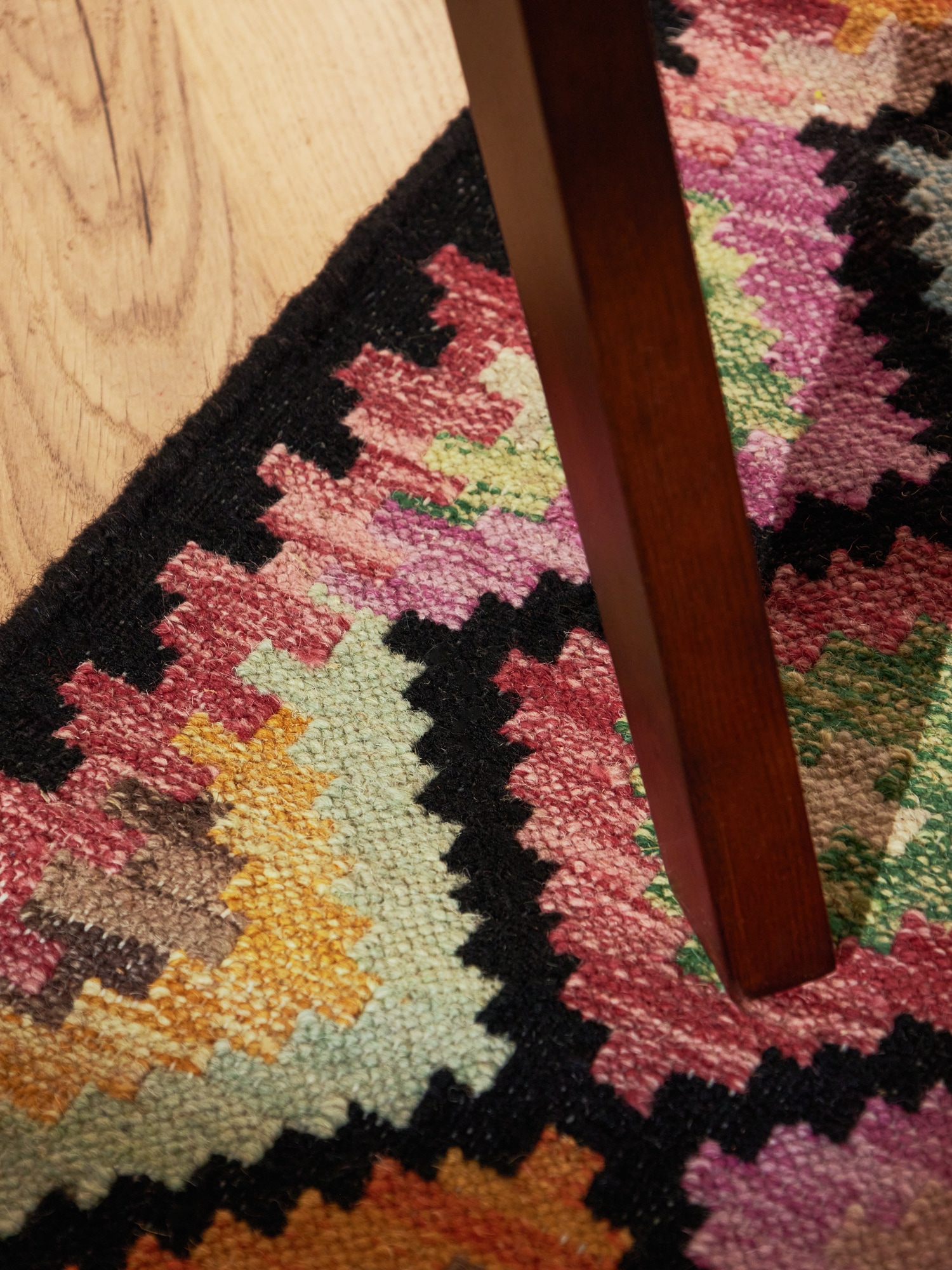 HANSE Home Teppich »Kelim Zara« rechteckig 3 mm Höhe Wolle, Baumwolle, Natur, Handgewebt, orientalisch, Boho, traditionell