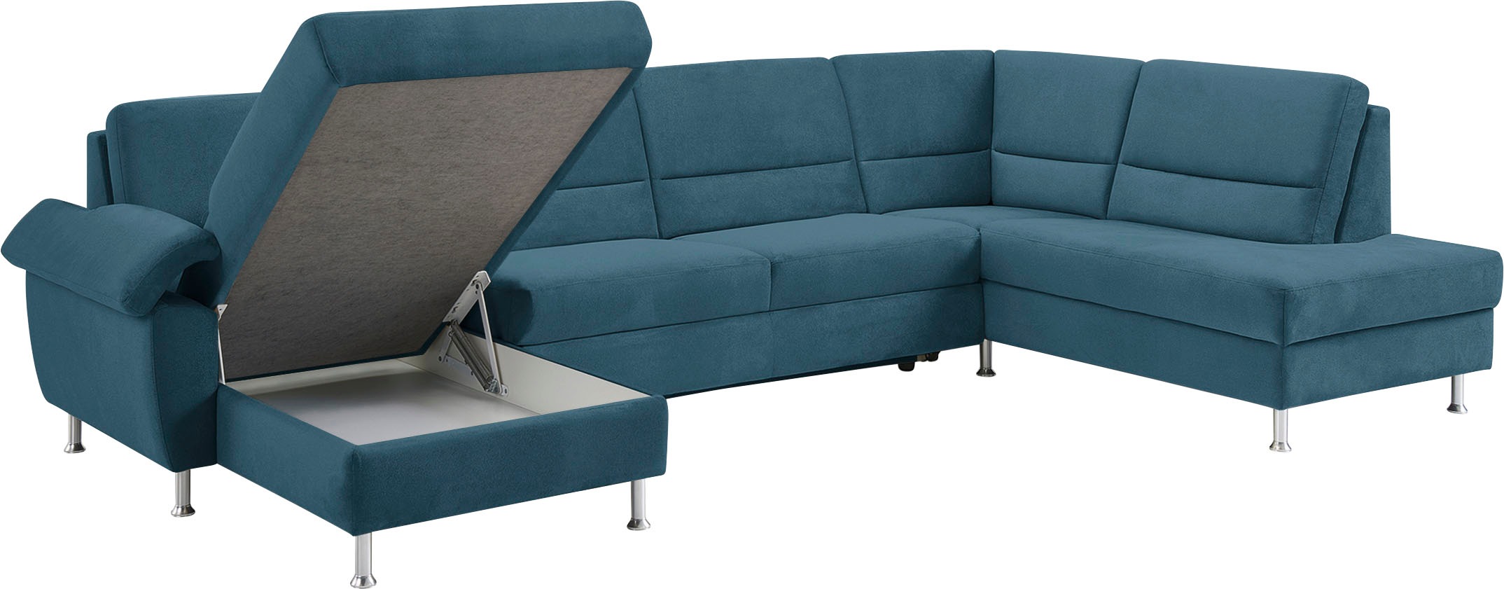 CALIZZA INTERIORS Wohnlandschaft »Onyx U-Form«, (3 St.), wahlweise mit Bettfunktion und Bettkasten