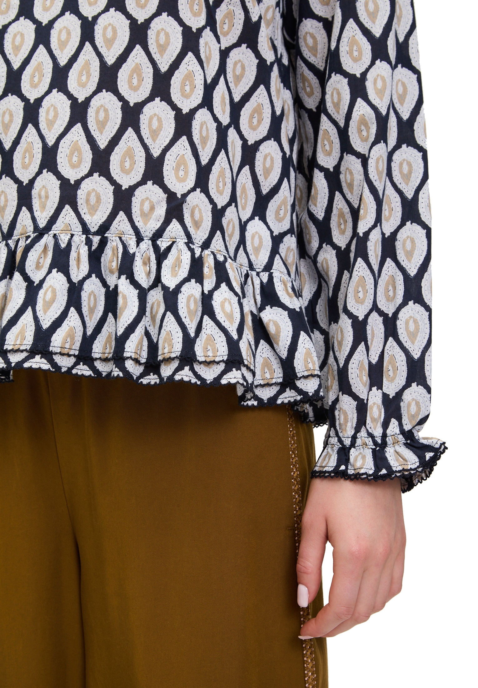 Cartoon Klassische Bluse »Casual-Bluse mit Raffung«