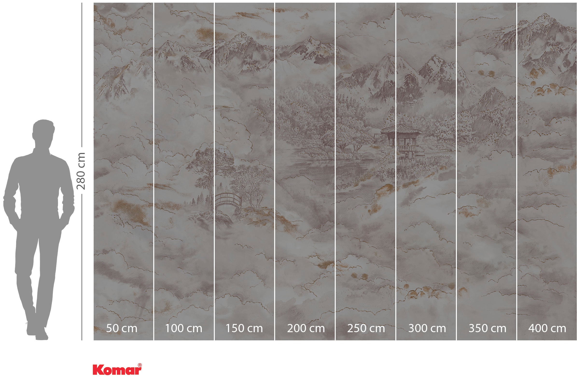 Komar Vliestapete »Digitaldruck Vlies - Kingdom - Größe 400 x 280 cm«, bedruckt, Wohnzimmer, Schlafzimmer