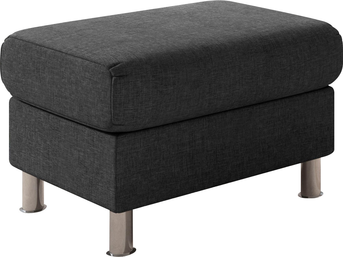 TRENDMANUFAKTUR Hocker »Rondo II zeitlos und bequem«, wahlweise mit komfortablem Federkern, frei im Raum stellbar