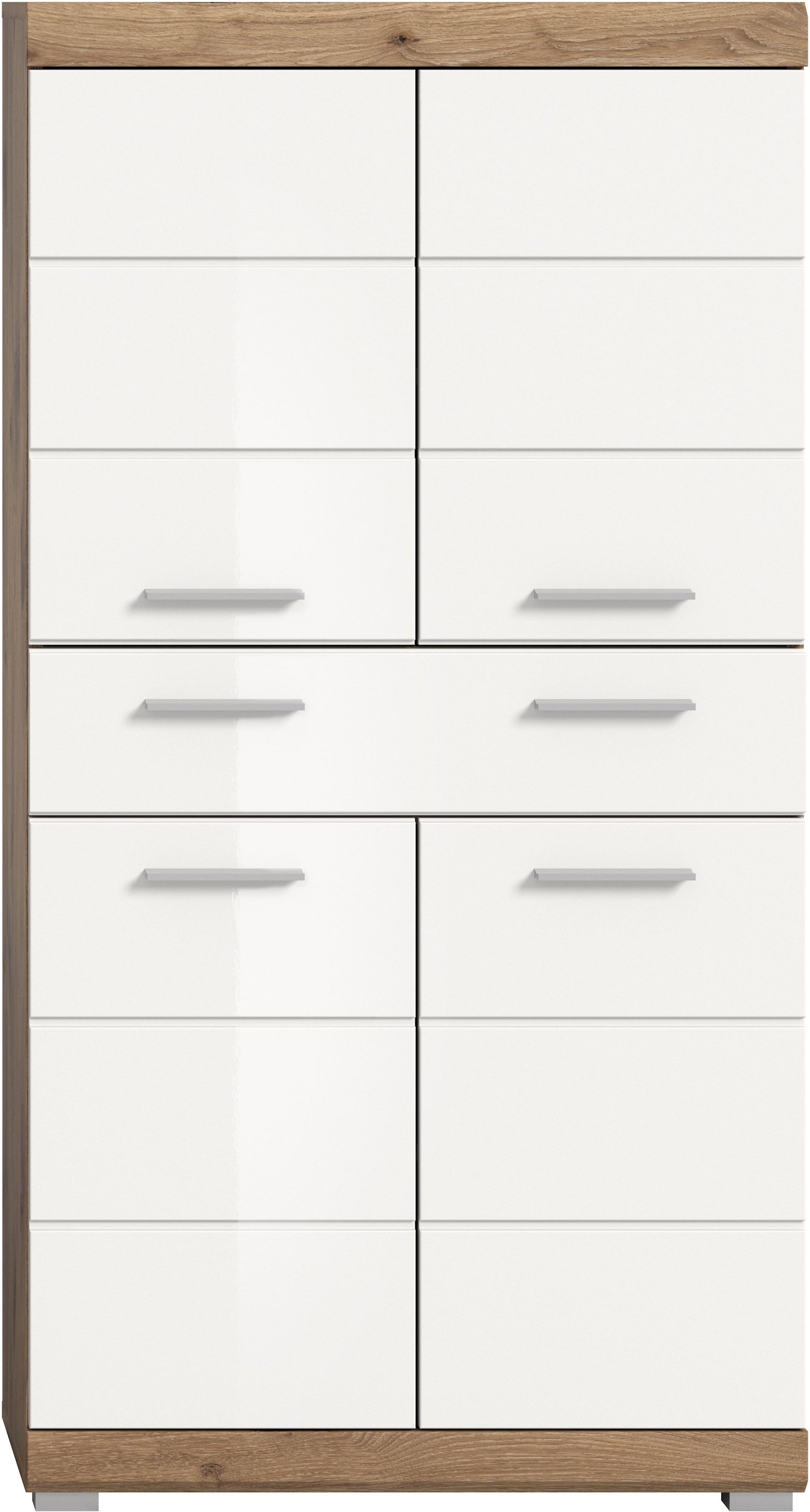 welltime Midischrank »SIENA, Breite 74cm, 4 Türen, 1 Schubkasten, 4 Fächer, MDF-Front« TOPSELLER!,  in verschiedenen Farben erhältlich, Badmöbel, Badschrank, Schrank, Bad