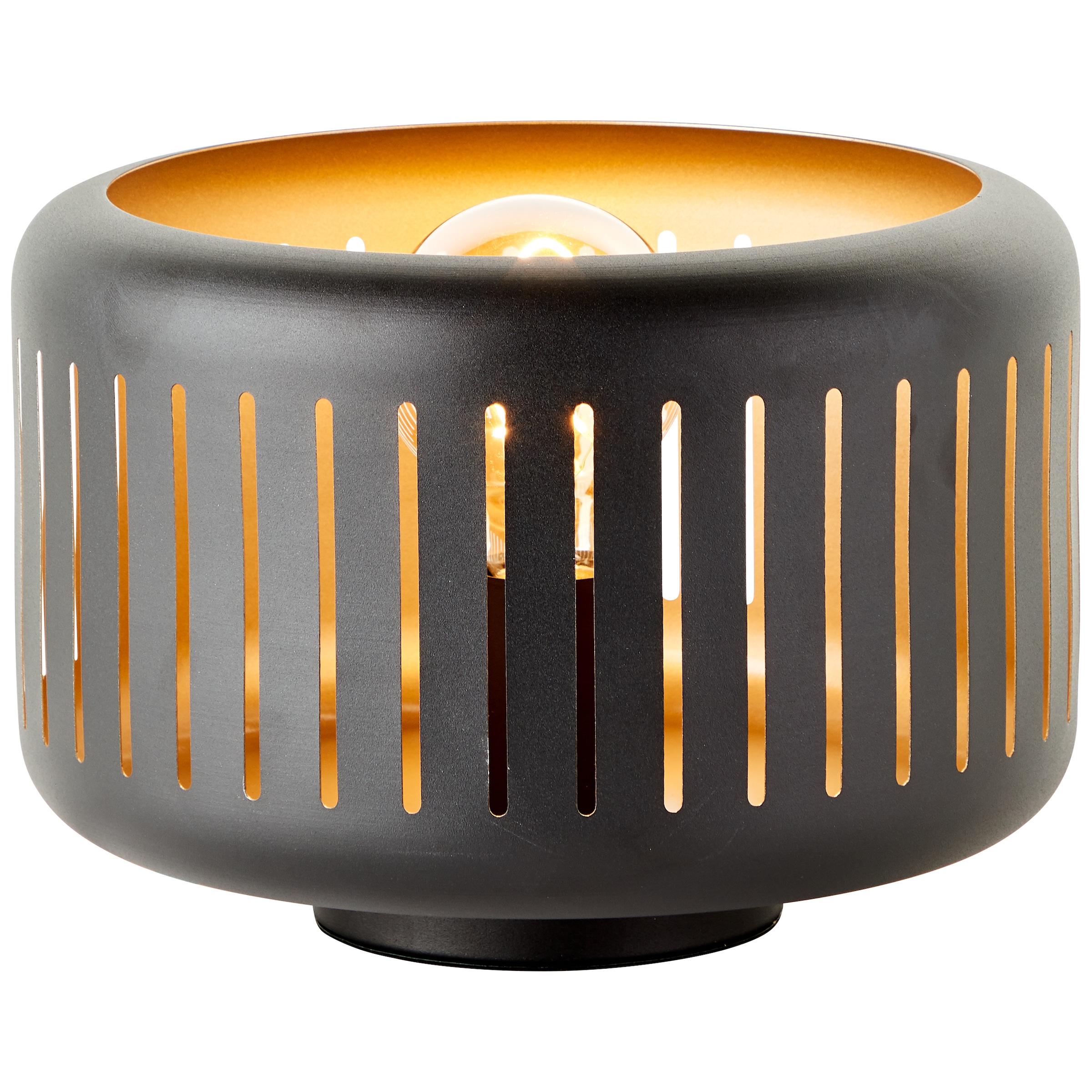 Brilliant Tischleuchte »Tyas«, 1 flammig, Leuchtmittel E27 | ohne Leuchtmittel, 19 x 27 cm, E27, Metall, schwarz/goldfarben