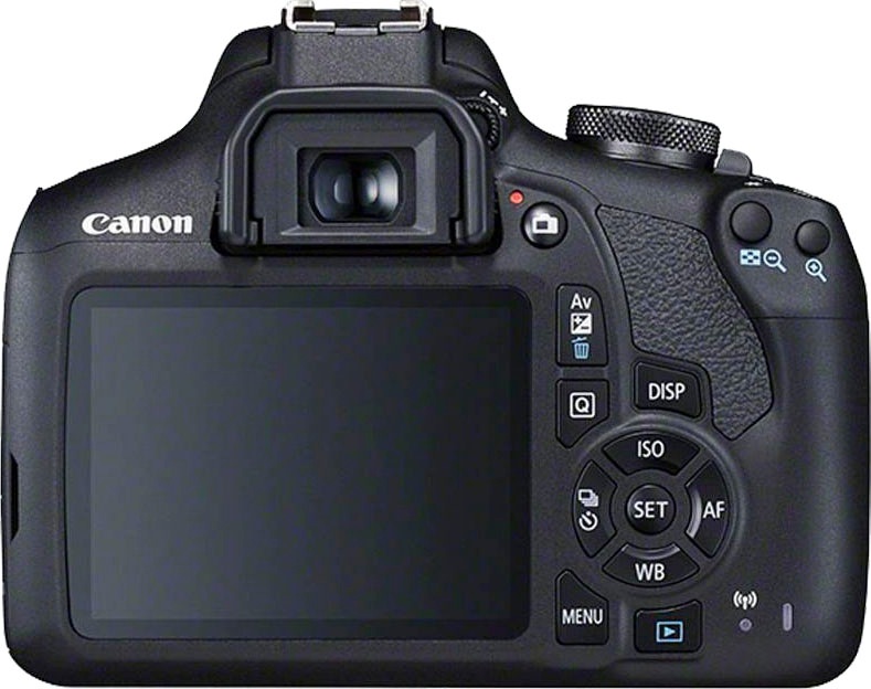 Canon Spiegelreflexkamera »EOS 2000D Kit 18-55 mm DC III«, EF-S 18-55mm f/3.5-5.6 III, 24,1 MP, WLAN (WiFi)-NFC