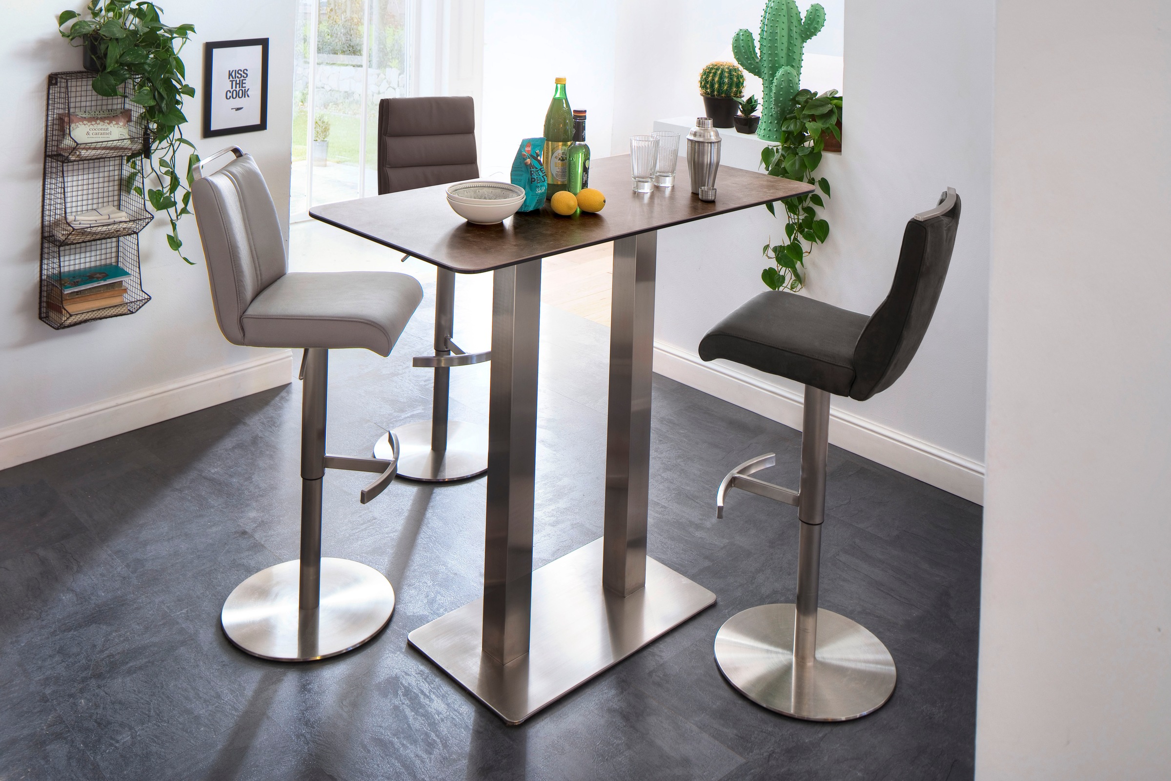 MCA furniture Bistrostuhl »GIULIA Barstuhl Tresenstuhl Tresenhocker«, Barhocker,Bistrohocker,Barstuhl,drehbar,Sitzhöhe 53-78cm,mit Lehne