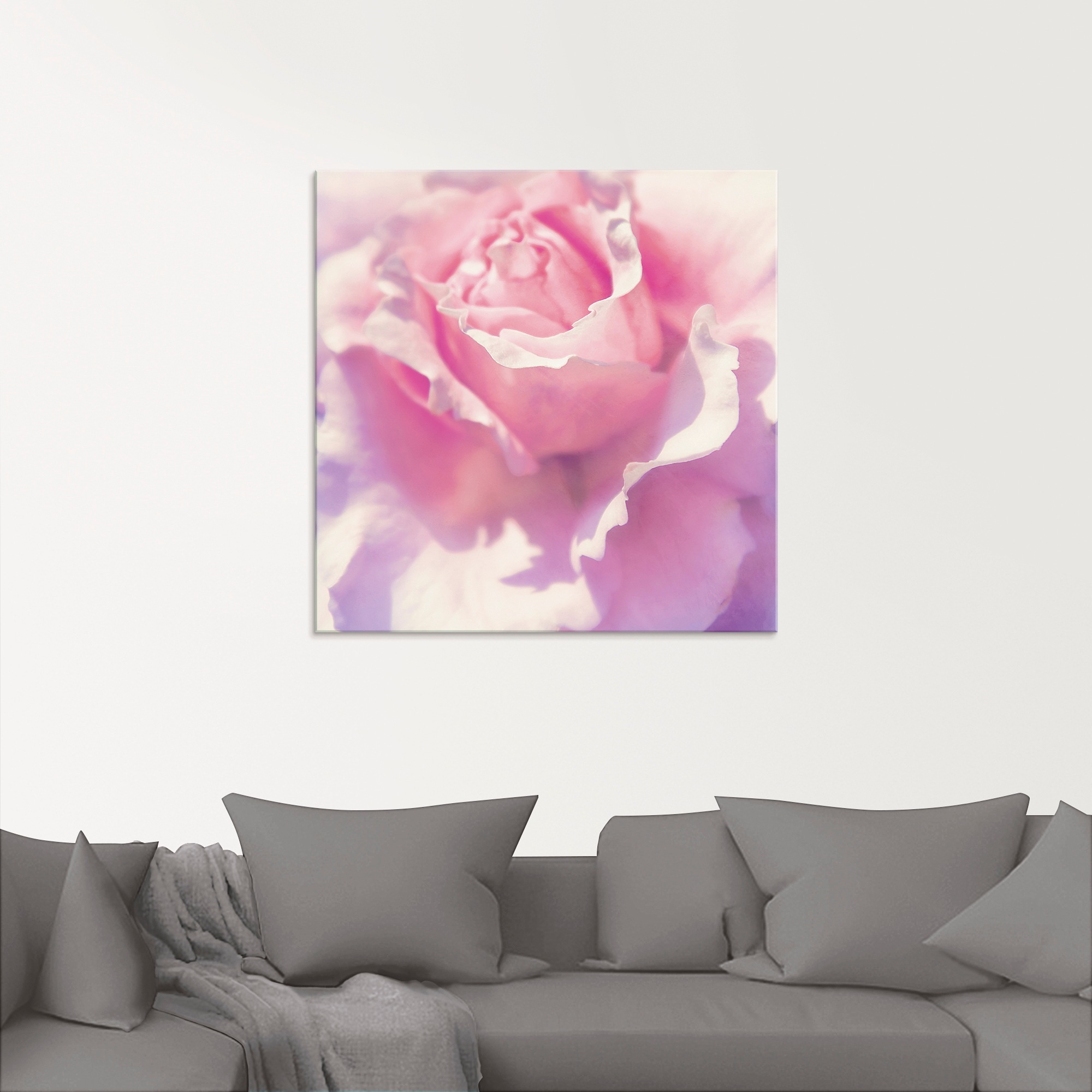 Artland Glasbild »Rosa«, Blumen, (1 St.), in verschiedenen Größen