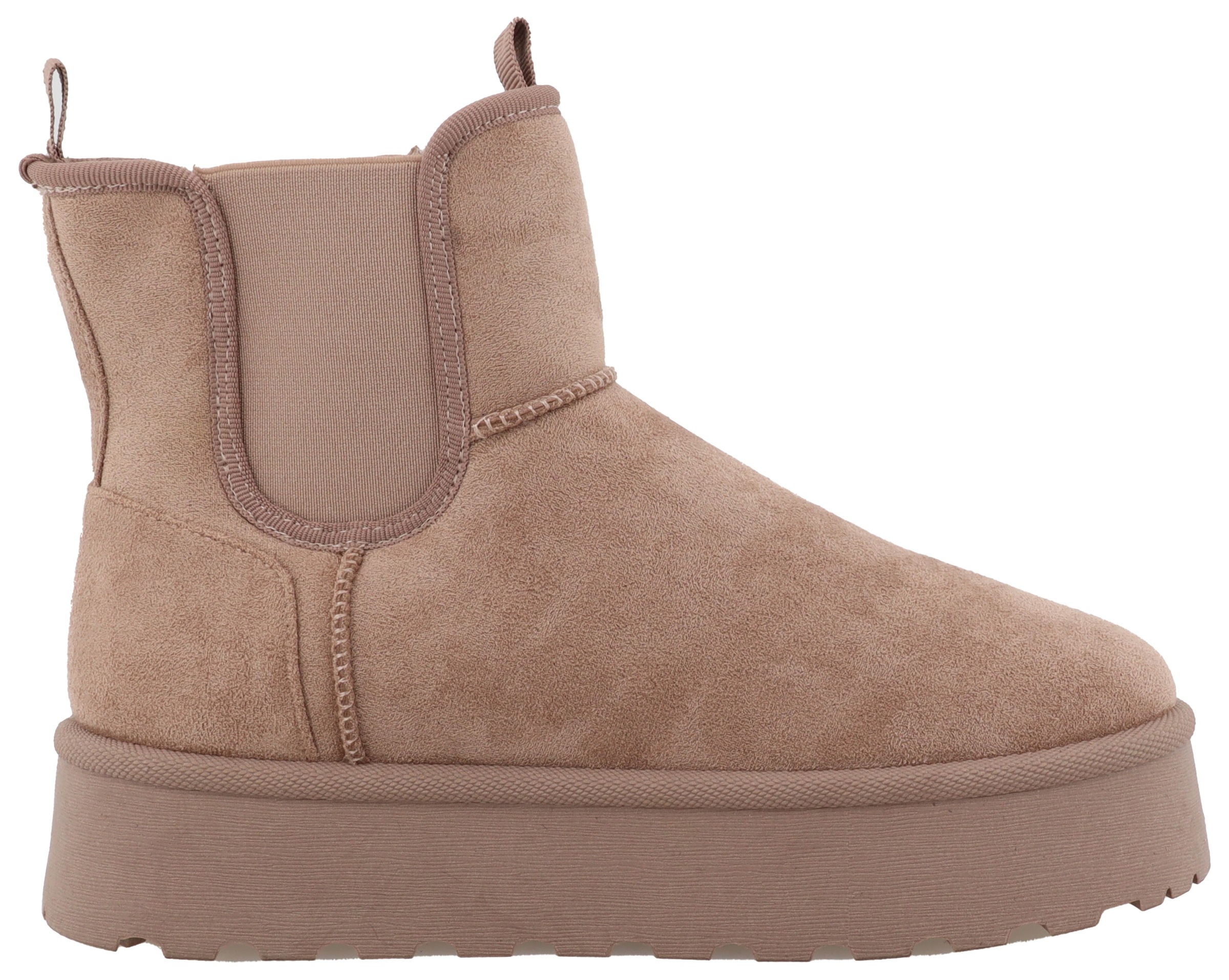 TOM TAILOR Winterboots, Plateau, Schlupfboots, Hausschuh mit zwei Anziehlaschen