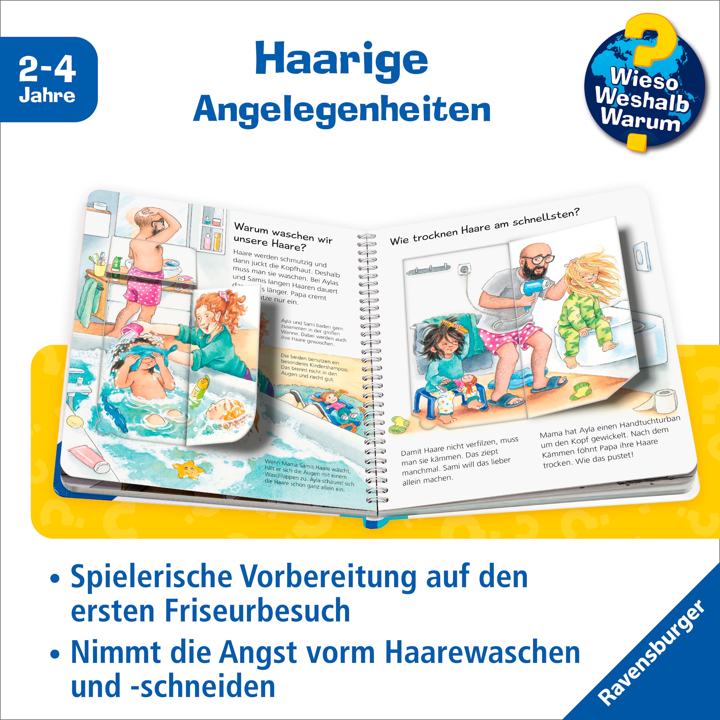 Ravensburger Kinderbuch »Wieso?Weshalb?Warum? junior, Band 79 Kämmen, schneiden, Haare waschen« Made in Europe