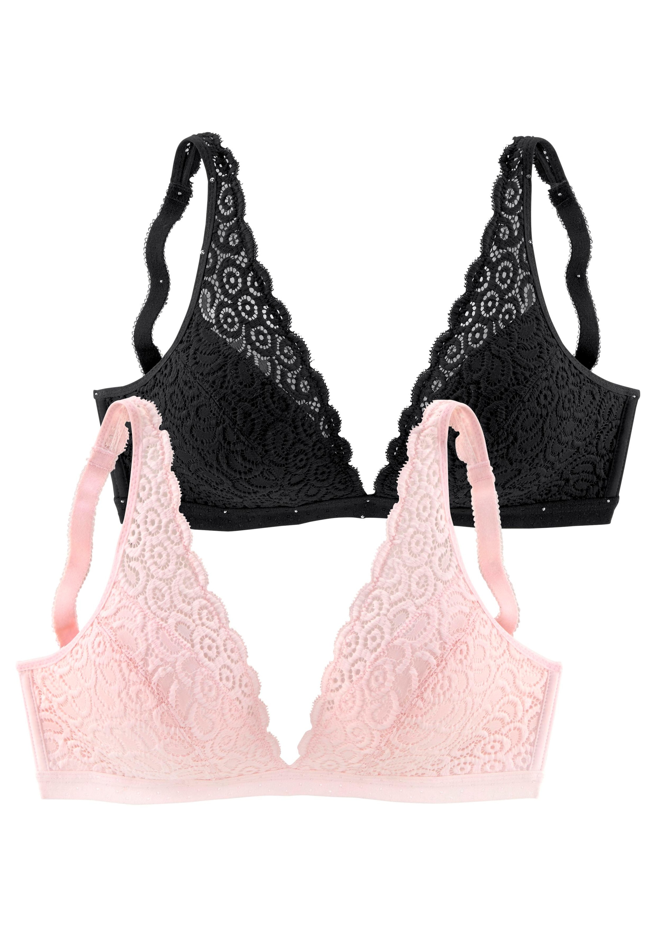 petite fleur Bralette-BH, (Packung, 2 Stück), ohne Bügel aus Spitze, Dessous  bei ♕