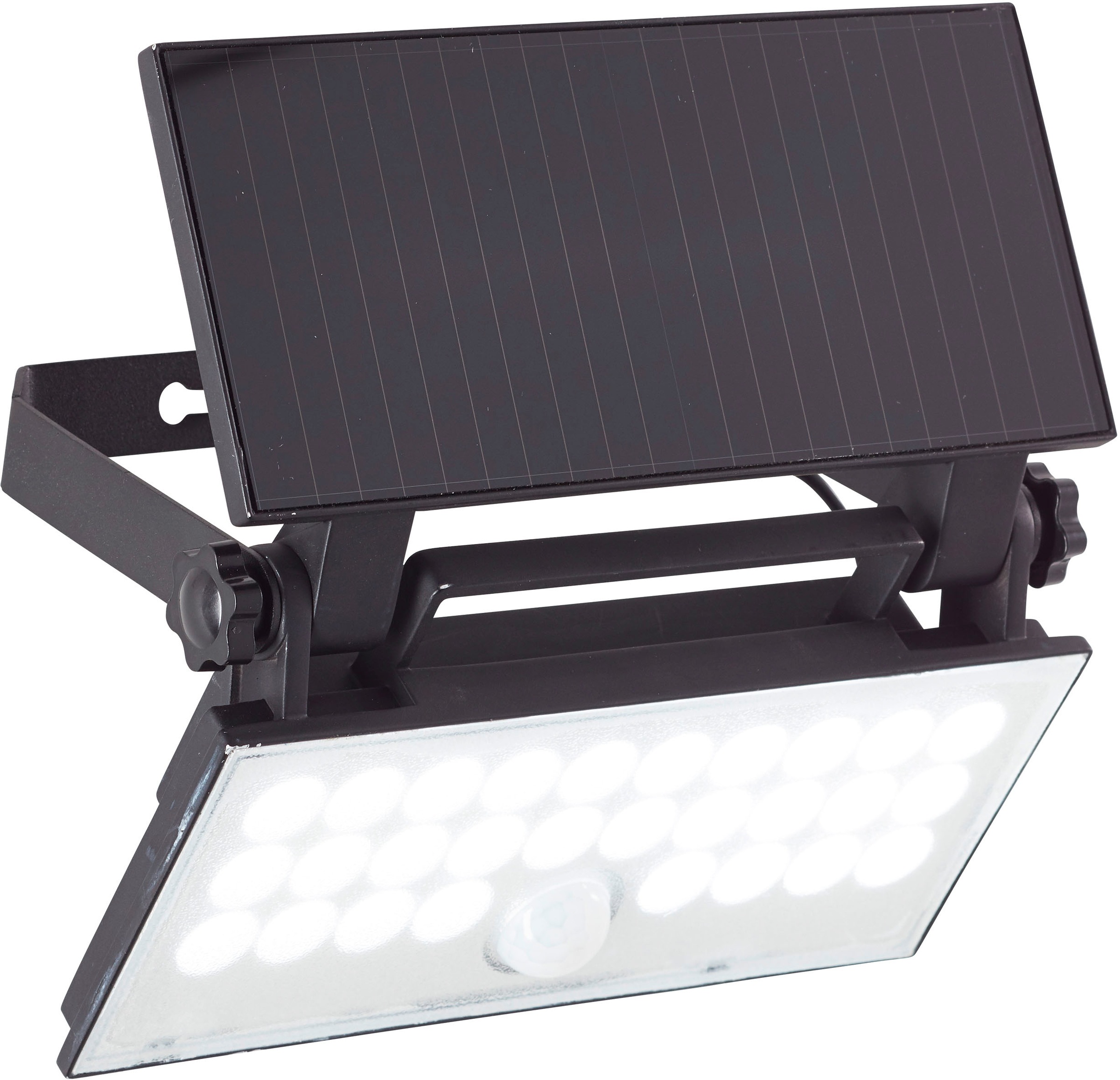Brilliant LED Außen-Wandleuchte »Luton« 1 Stk. Solar, 19 cm, 1000 lm, 4100 K, schwenkbar, schwarz