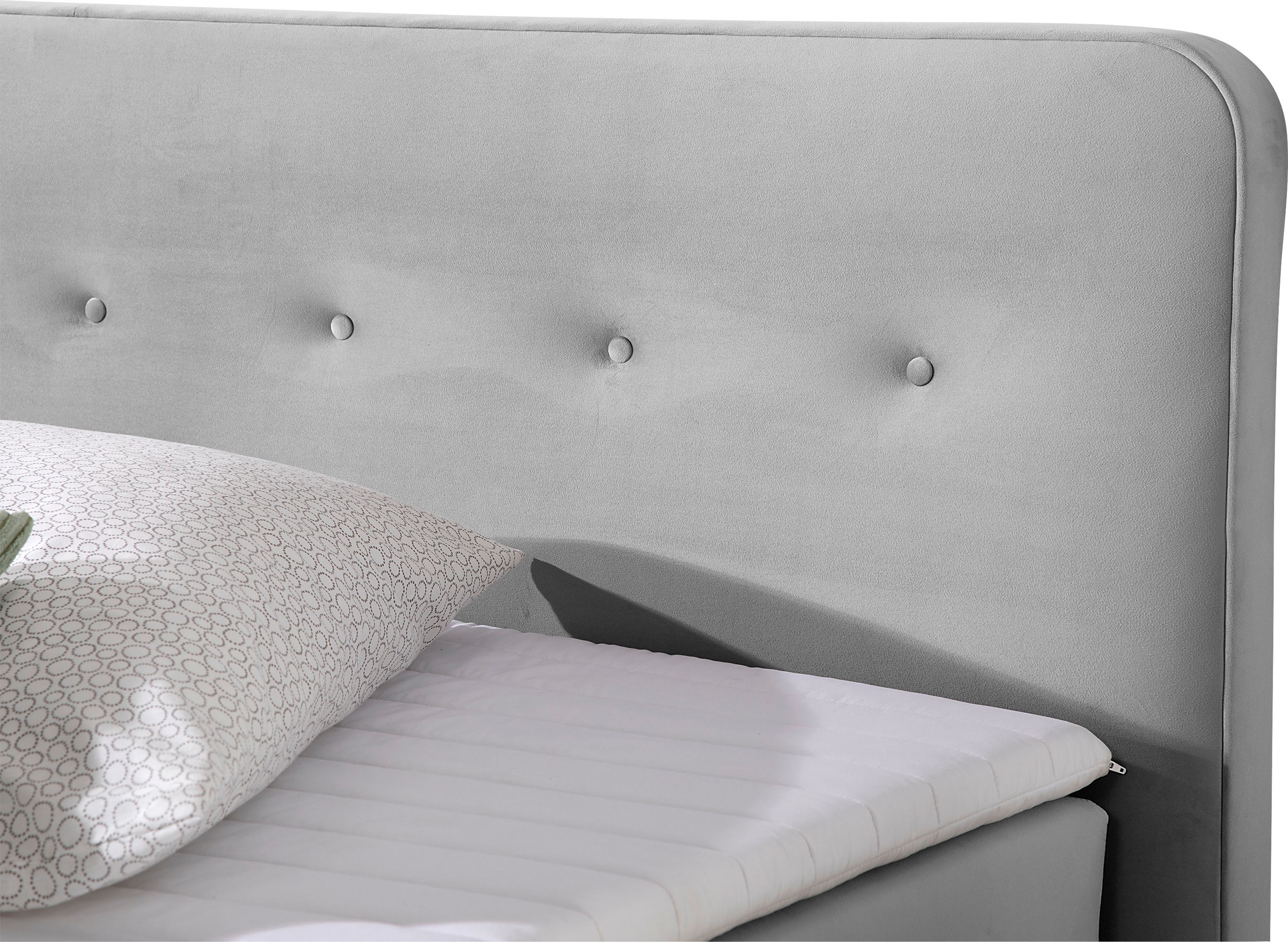 Home affaire Boxspringbett »Fargo«, inkl. Topper, in 3 Matratzenarten, in Samt- oder Strukturstoff