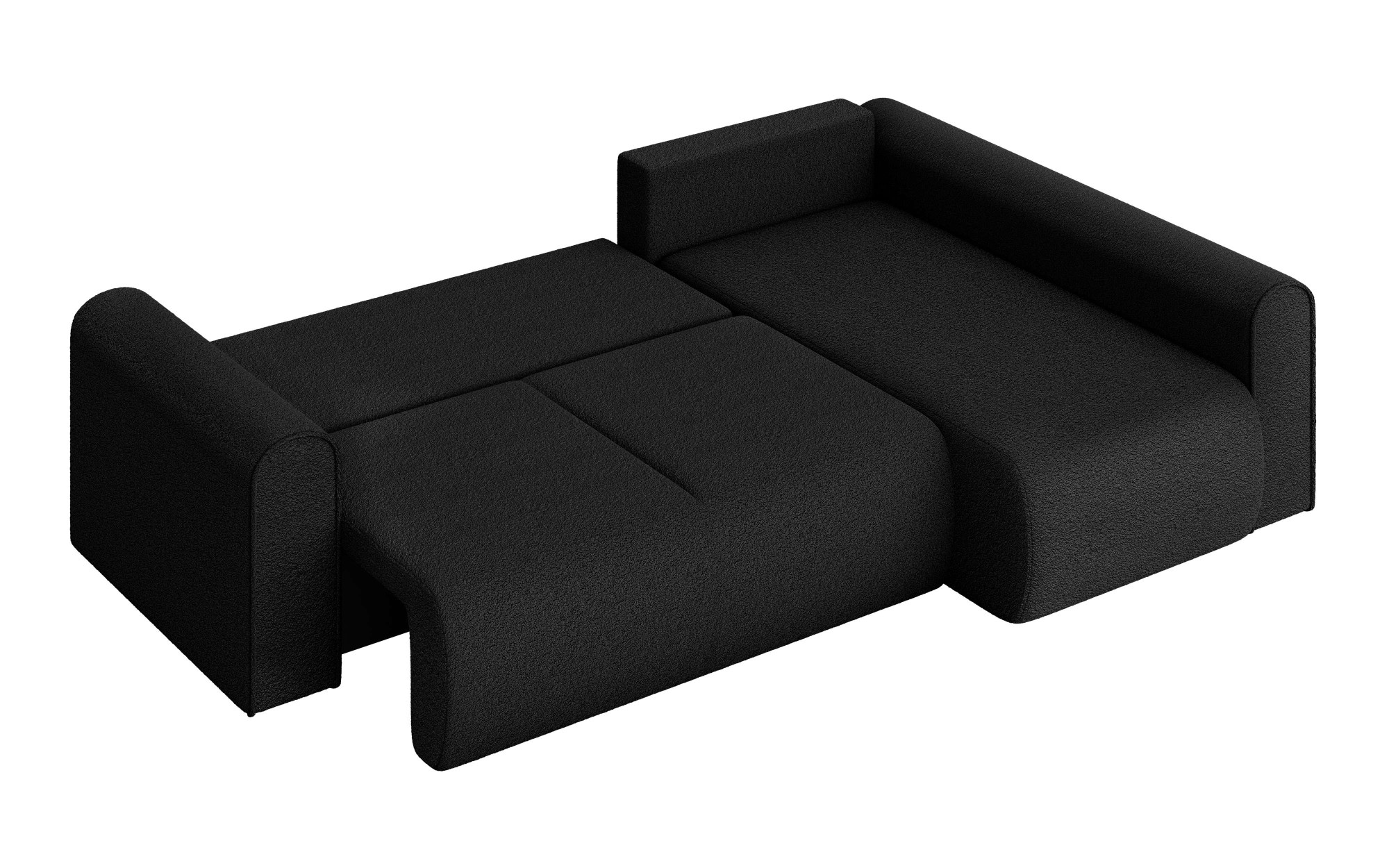 INOSIGN Ecksofa »Ecksofa Zacharia wahlweise mit Bettfunktion, BxTxH 250x166x86 cm«, L-Form mit Wellenunterfederung, Recamiere beidseitig montierbar