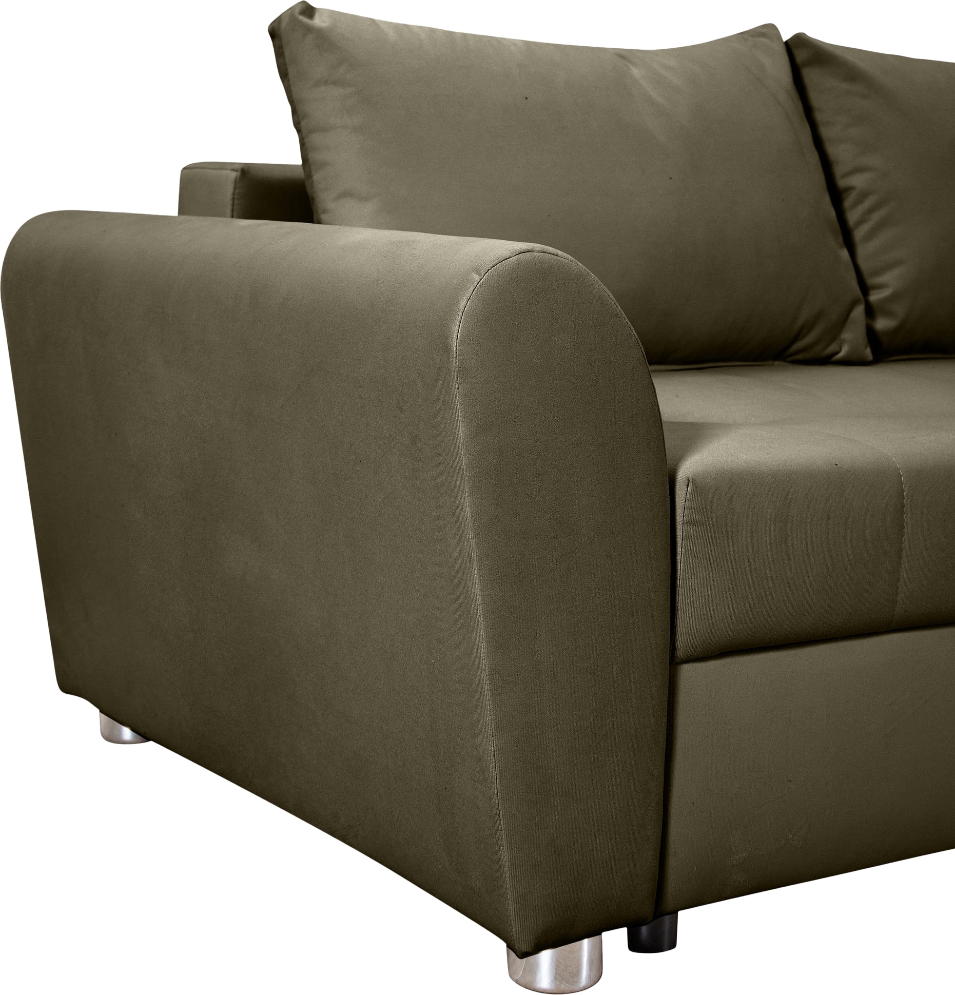 COLLECTION AB Ecksofa »Jana L-Form«, inkl. Bettfunktion,Bettkasten und Bonnelfederkern