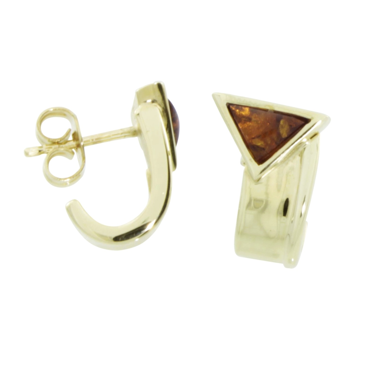 OSTSEE-SCHMUCK Paar Ohrstecker »- Ingiara - Silber 925/000, vergoldet - Bernstein«