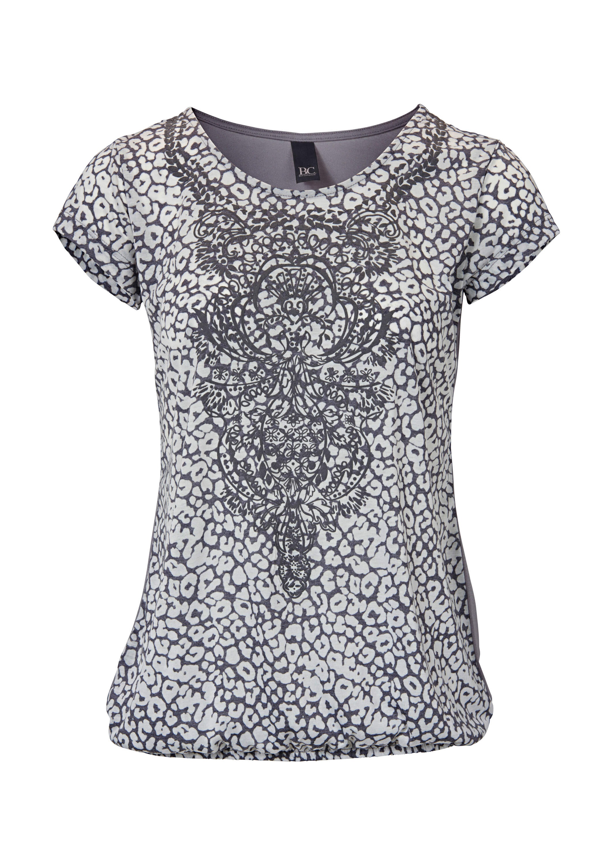 heine T-Shirt »Rundhals-Shirt Kurzarmshirt mit Transparenz-Effekt«