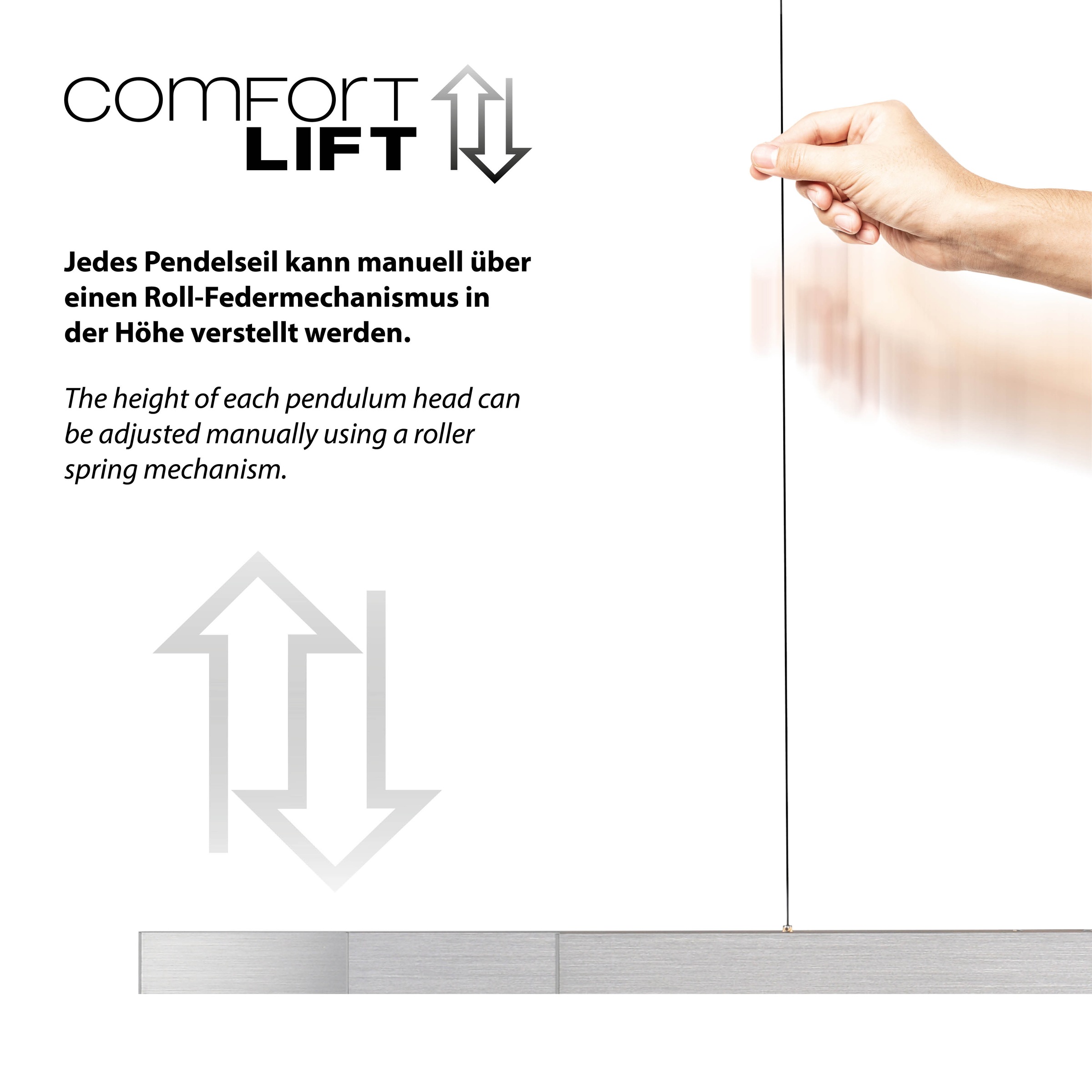 Paul Neuhaus LED Pendelleuchte »Adriana Square« LED-Board 1 Stk. warmweiß - kaltweiß Touchdimmer, CCT 2700-5000K, getrennt schaltbar, Memory, Comfort -Lift
