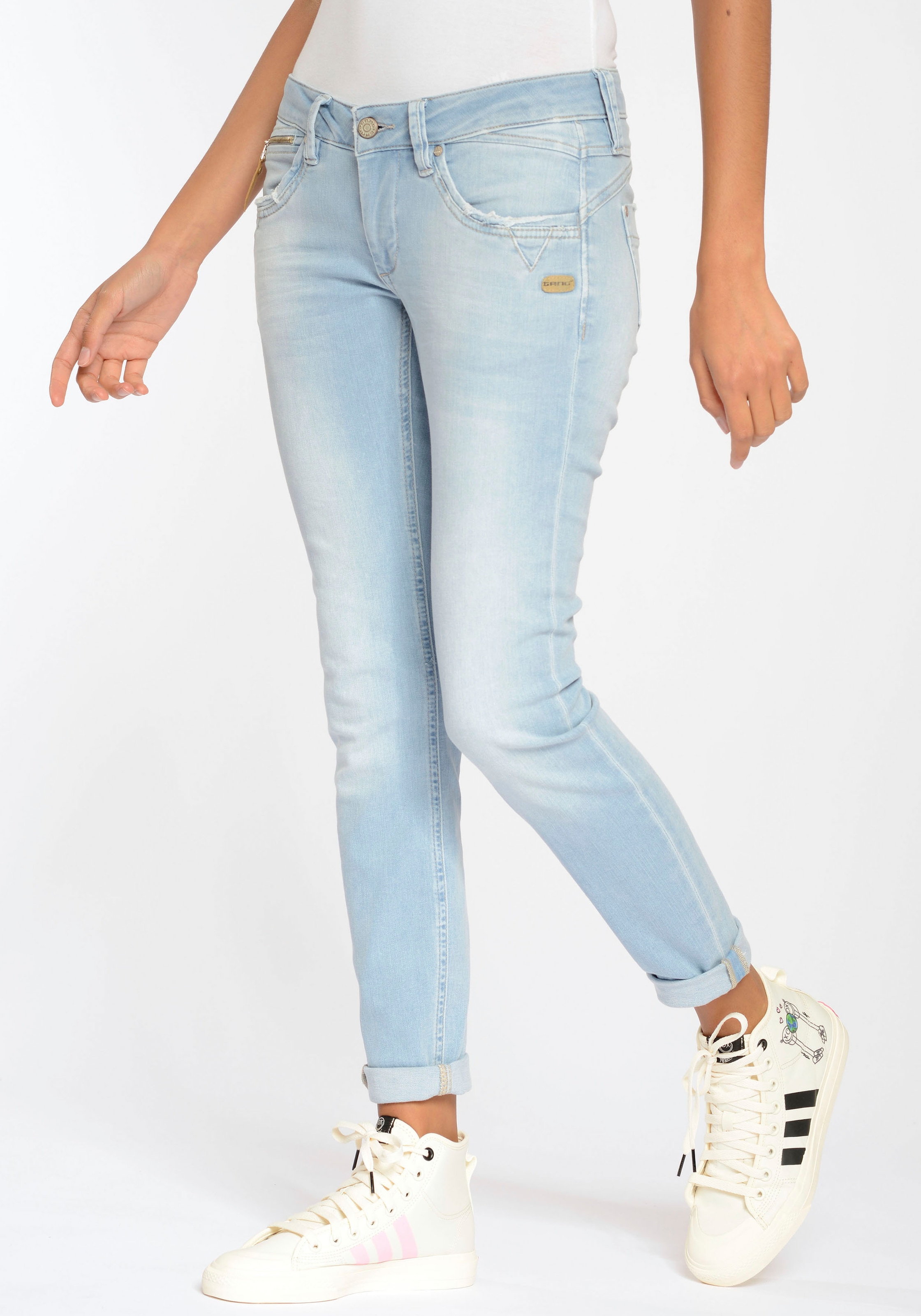 GANG Skinny-fit-Jeans »94NIKITA«, Coinpocket mit Zipper u. V-Förmigen  Einsätzen an den Taschen online kaufen | UNIVERSAL