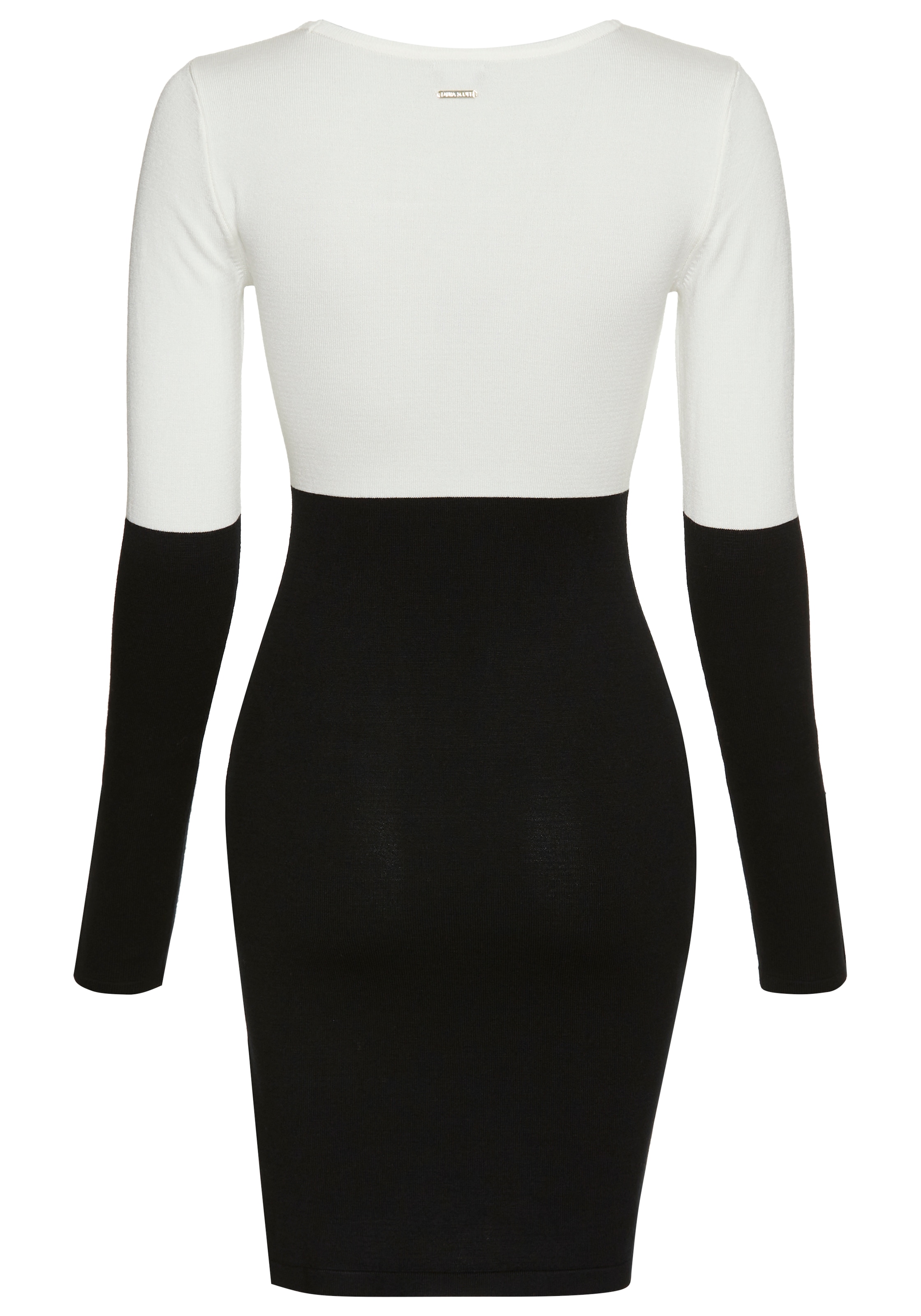 Laura Scott Strickkleid, in spannender Bi-Color-Optik
