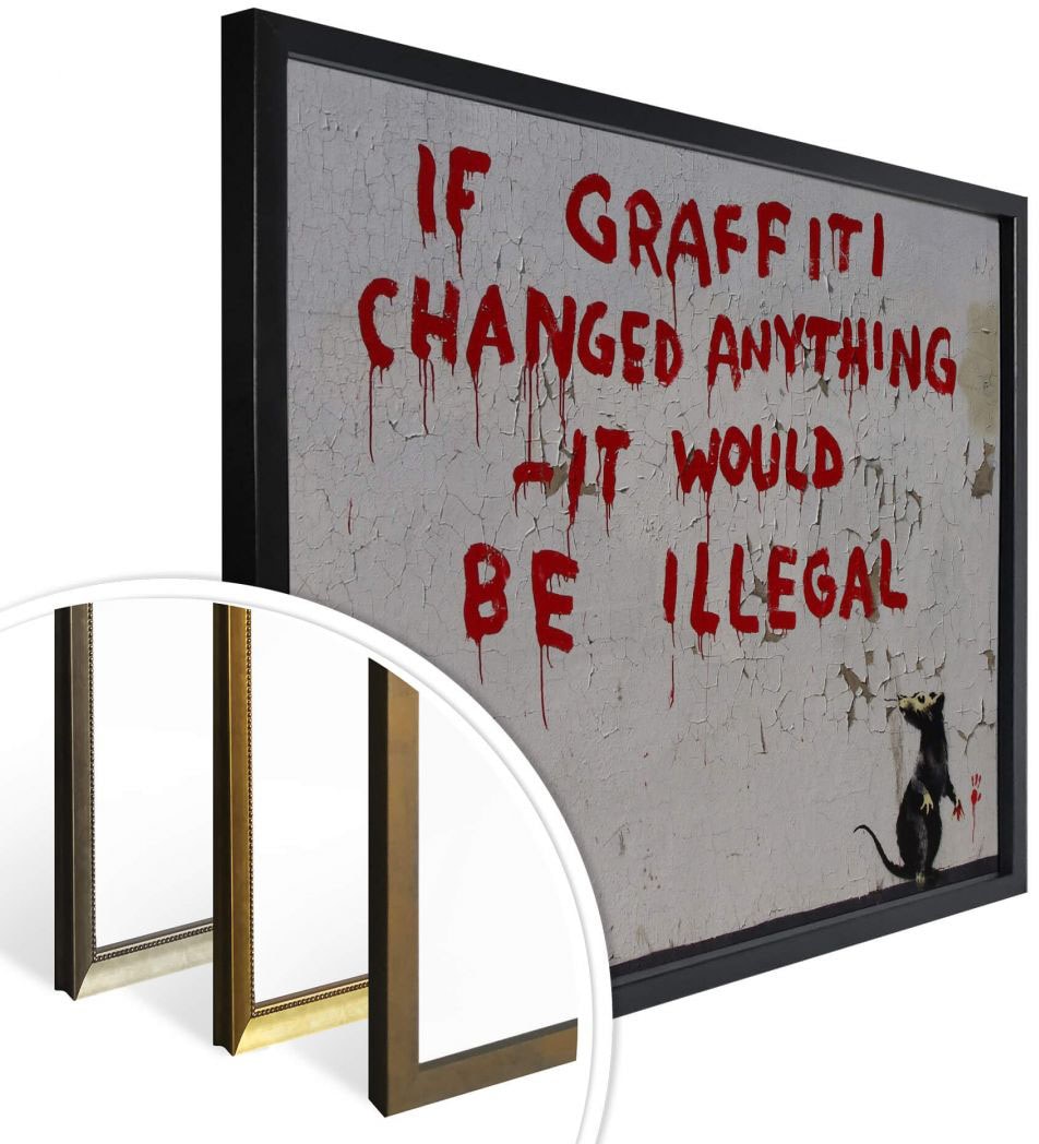 Bild, St.), auf (1 Wandbild, Raten Wandposter Poster, Poster kaufen If Graffiti, changed anything«, »Straßenkunst Wall-Art graffiti