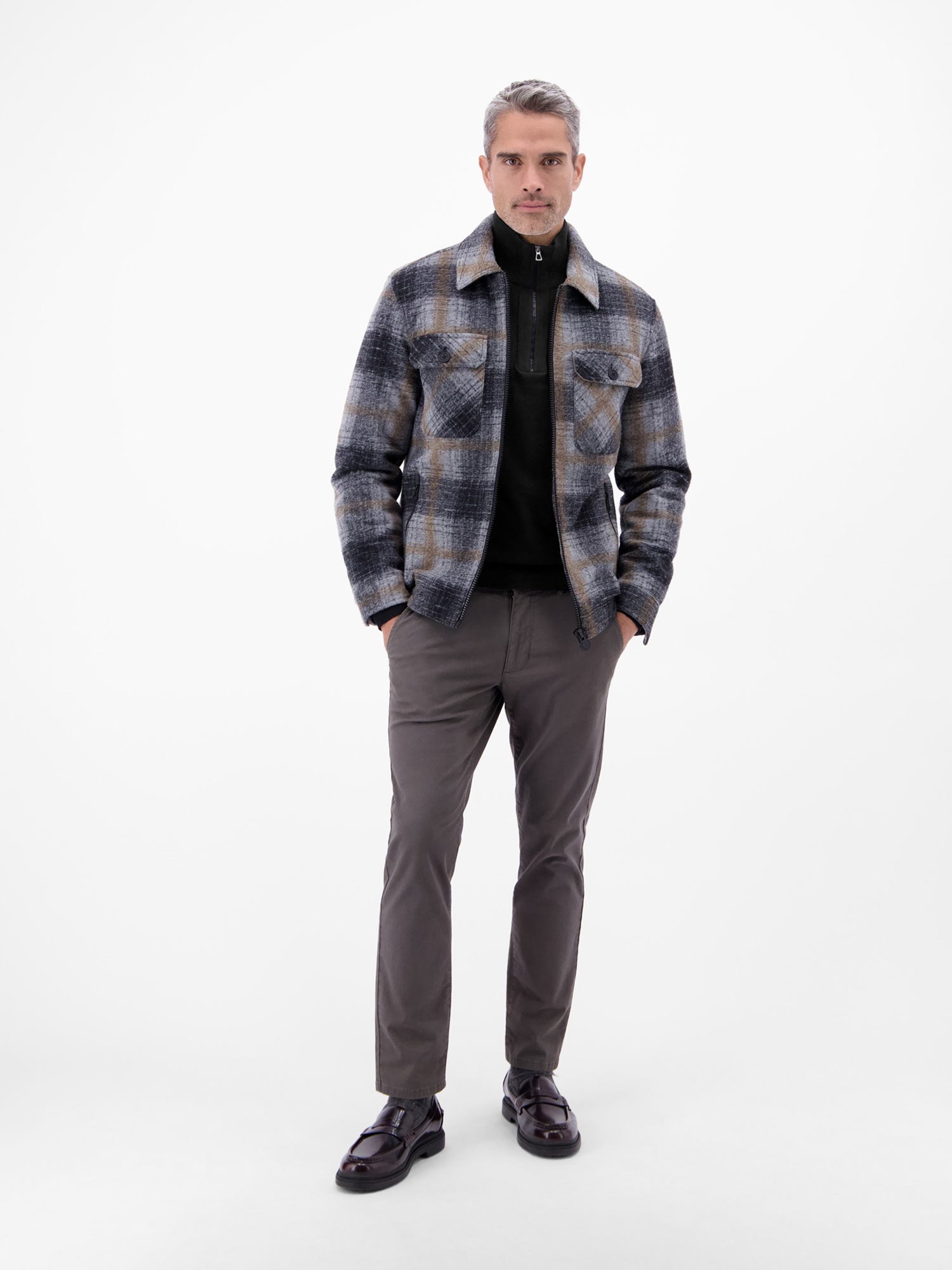 LERROS Troyer »Flachstrickpullover mit Troyerkragen«