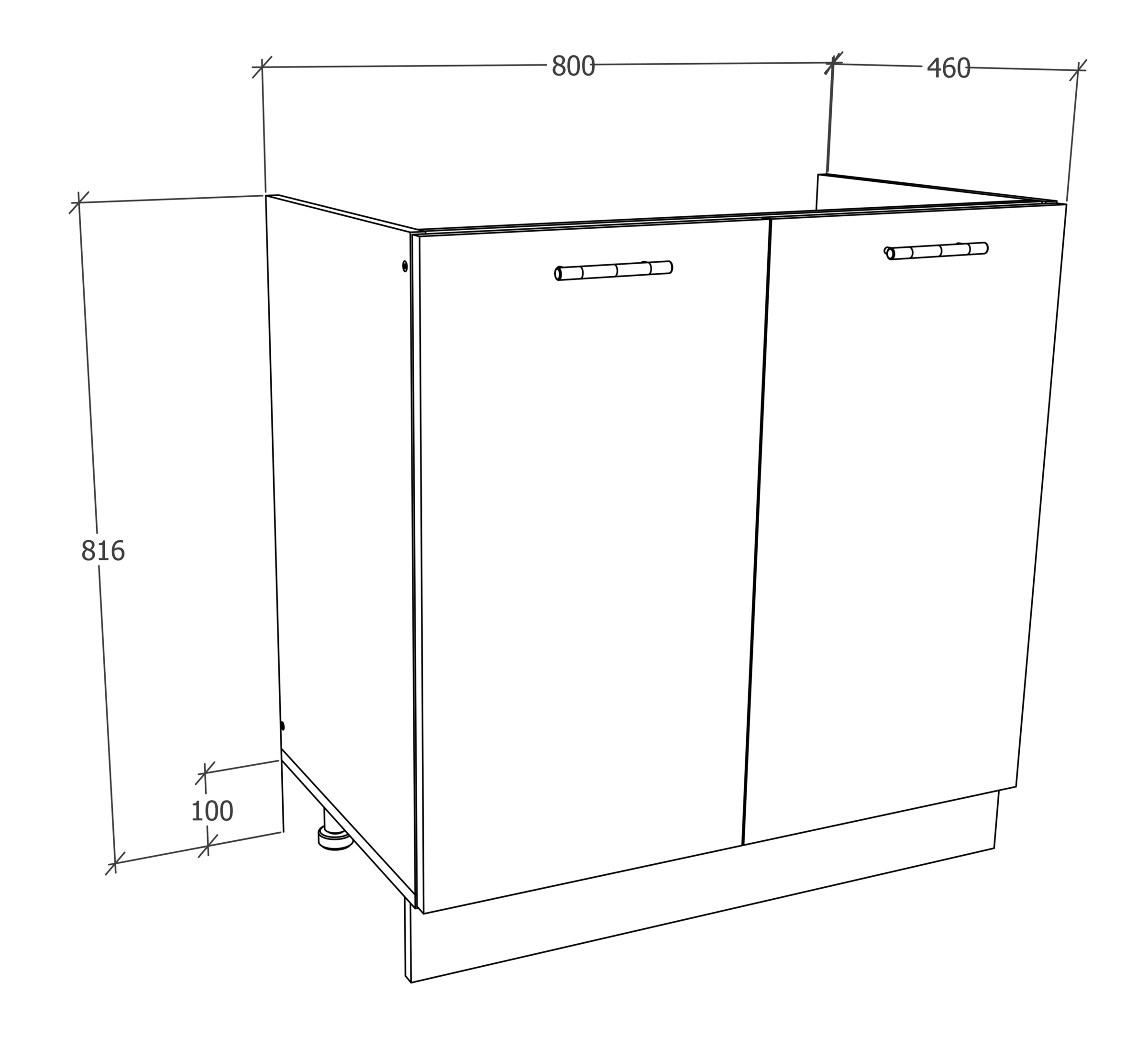 VCM Unterschrank »Spülunterschrank Breite 80 cm Spülenschrank Esilo«