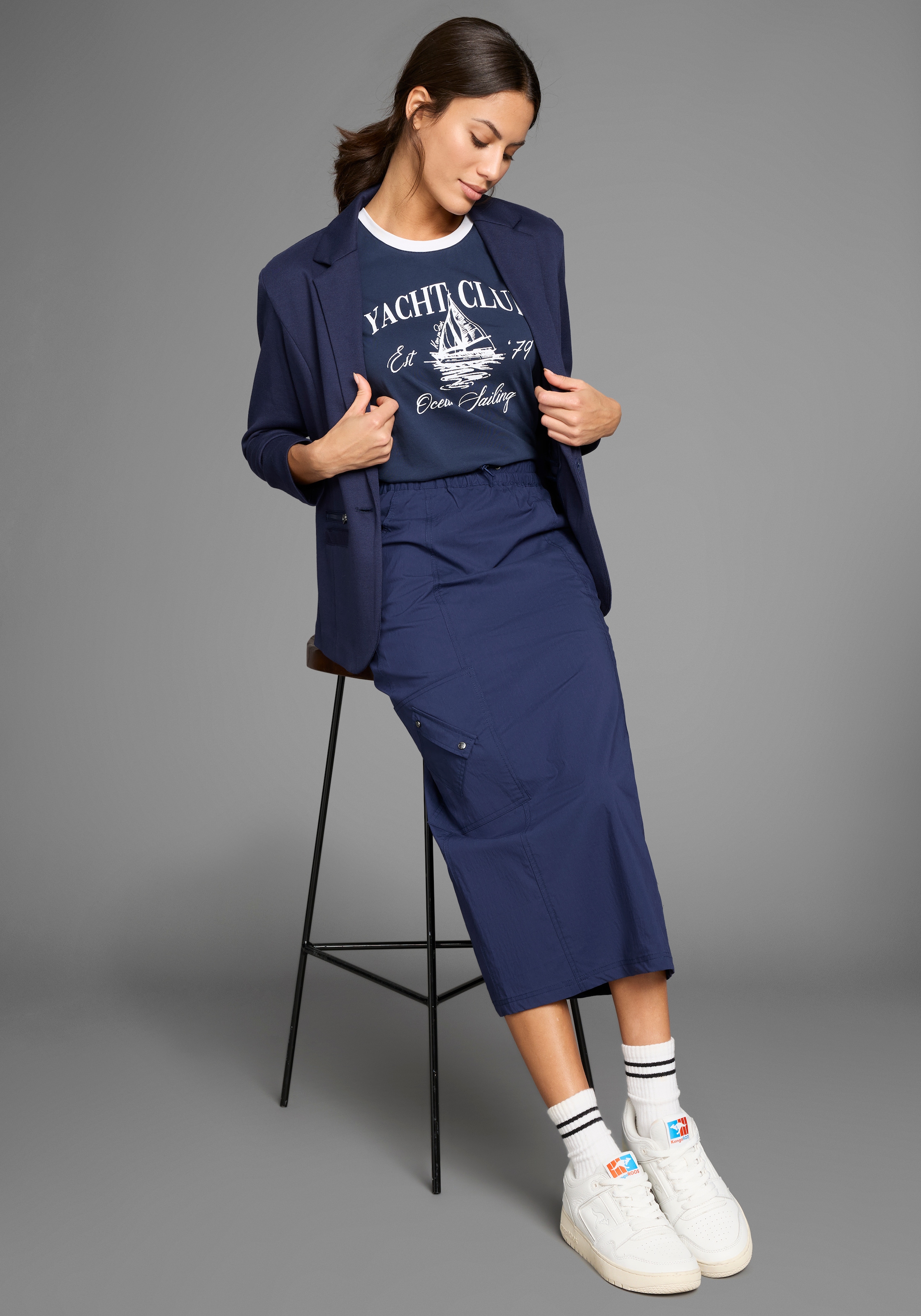 KangaROOS Cargorock, mit elastischem Bund und Schlitz hinten