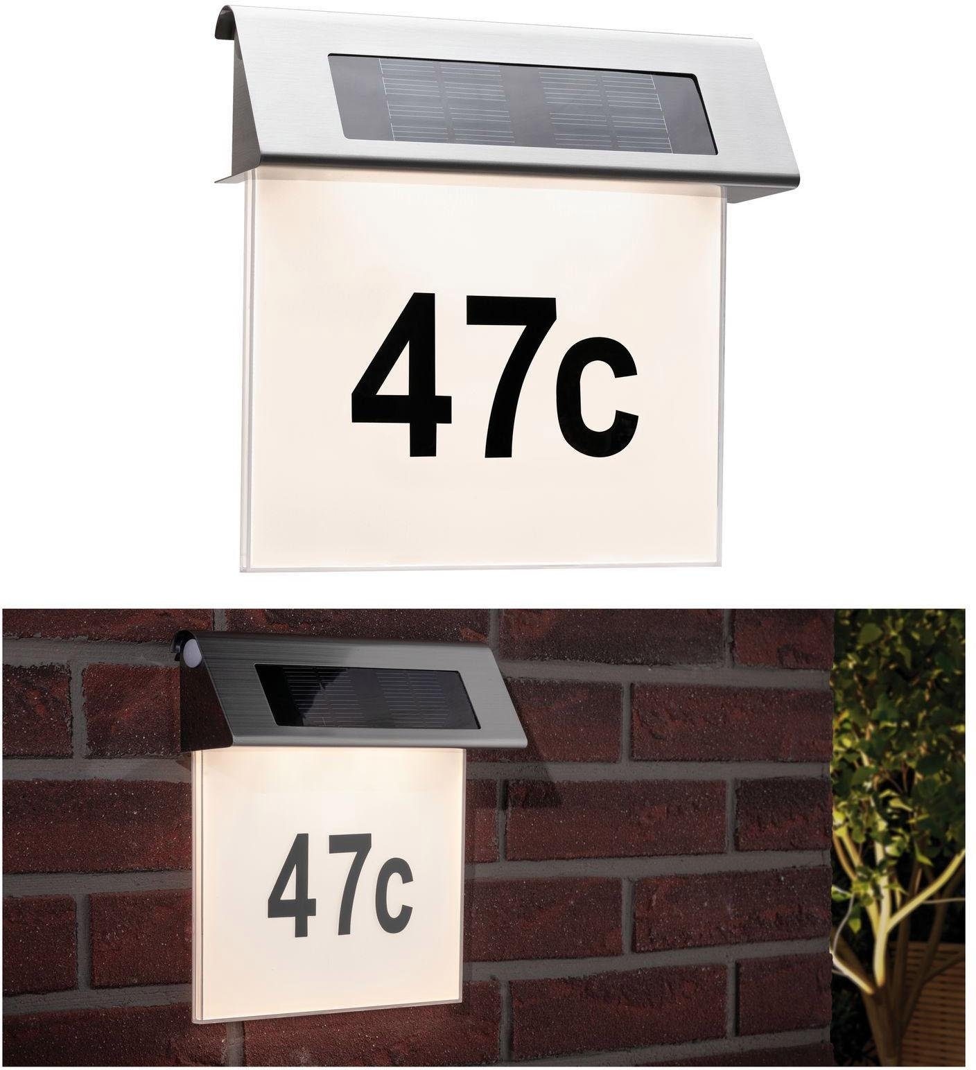 Paulmann LED Außen-Wandleuchte »Hausnummer« LED-Modul Warmweiß LED-Modul