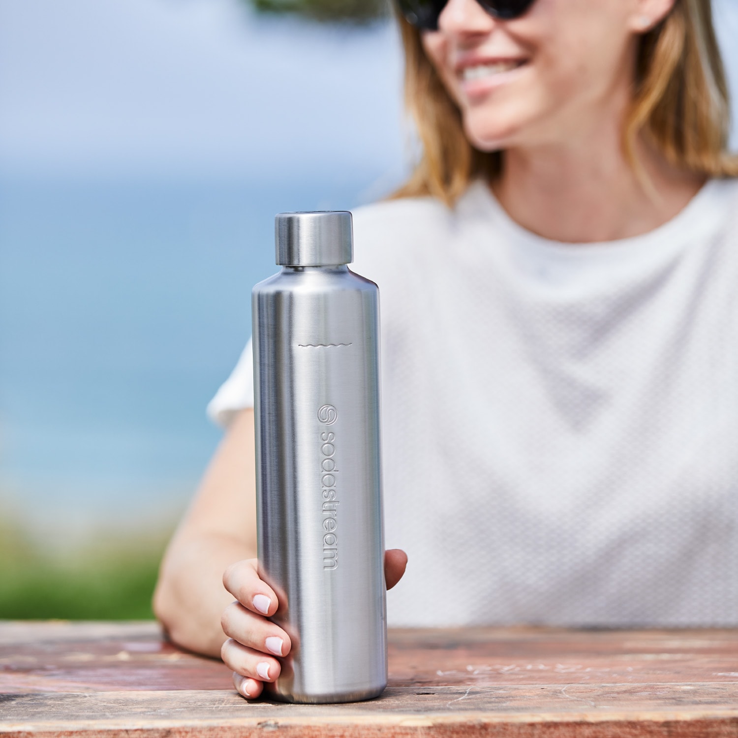 SodaStream Wassersprudler Flasche »Metallflasche DUO Thermic, 0,8 l« Kapazität von 680 ml bis zur Fülllinie
