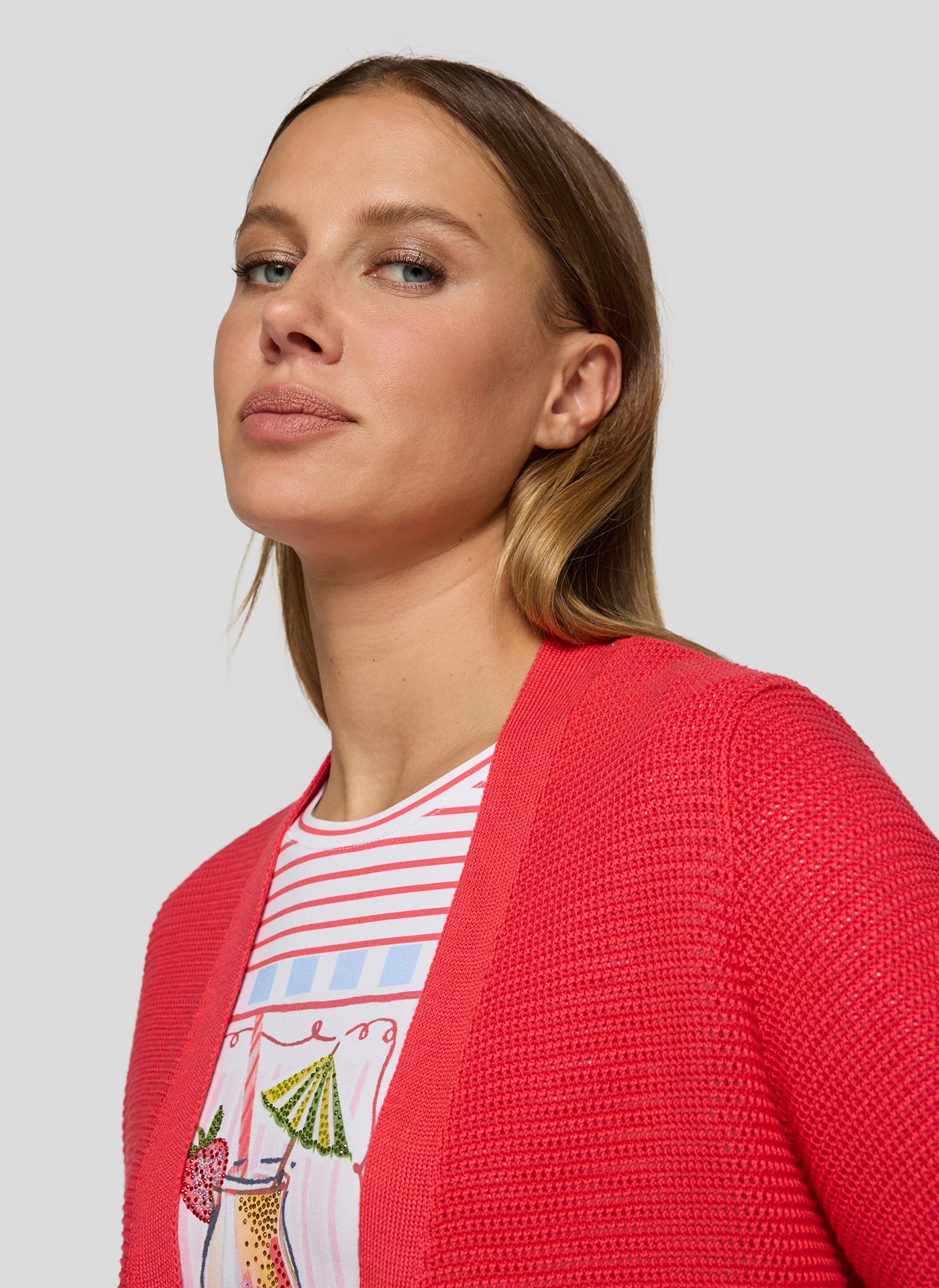 Rabe Strickjacke ohne Verschluss