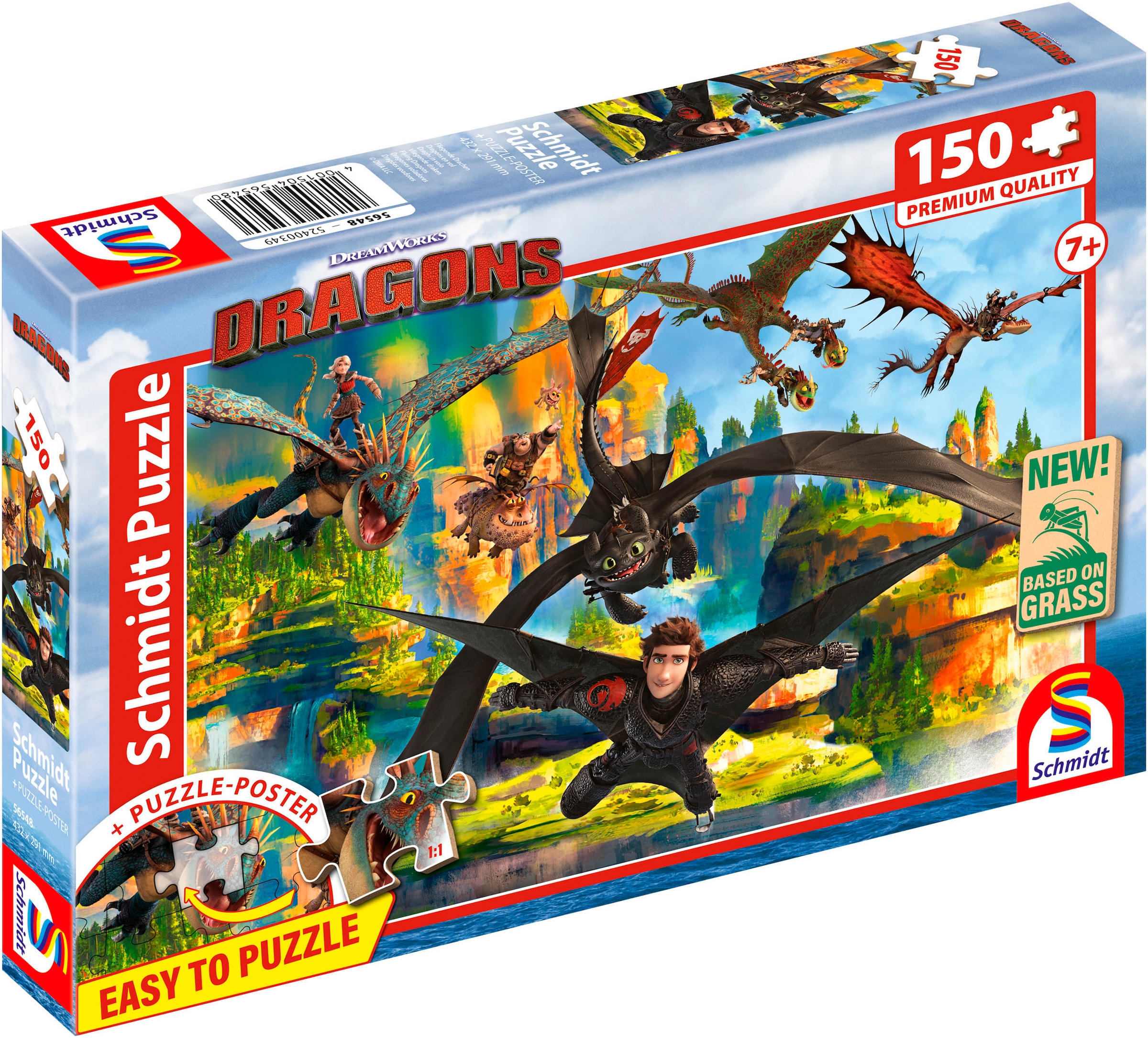 Schmidt Spiele Puzzle »Dragons, Fliegende Drachen«, Made in Europe