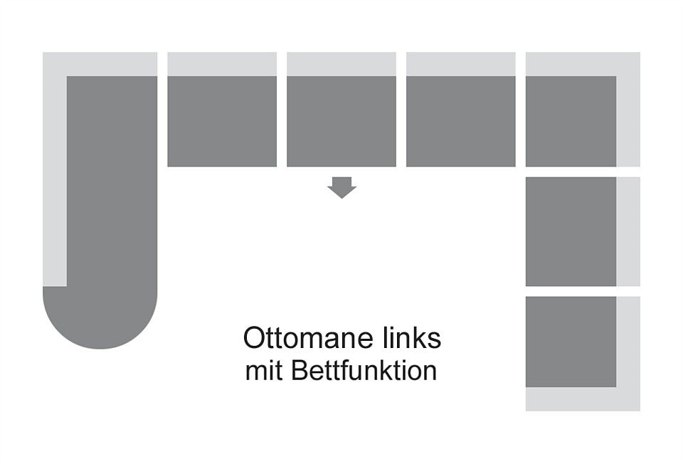 DOMO collection Wohnlandschaft »Papenburg, zeitlose Rückensteppung, elegante Formensprache, U-Form«, in großer Farbvielfalt, wahlweise mit Bettfunktion