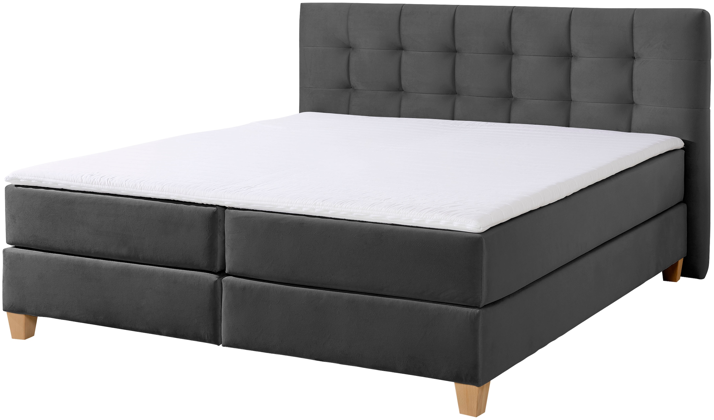 Home affaire Boxspringbett »Moulay«, inkl. Topper, in Überlänge 220 cm, 3 Härtegrade, auch in H4