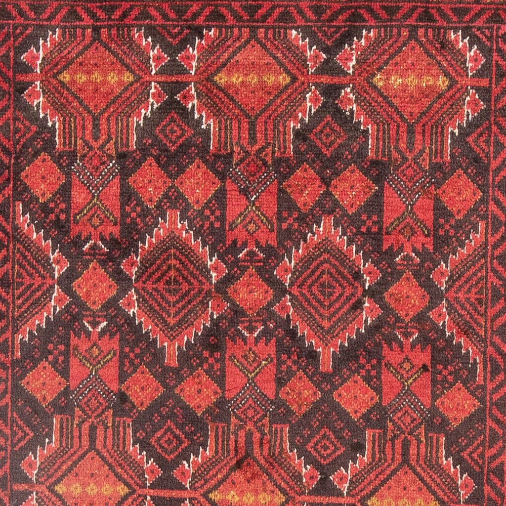 morgenland Hochflor-Läufer »Belutsch Durchgemustert Rosso 190 x 104 cm«, rechteckig